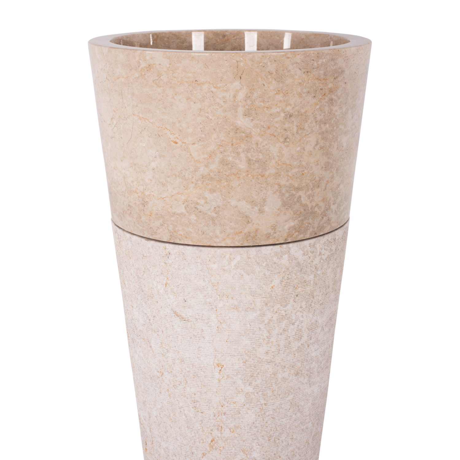 ΝΙΠΤΗΡΑΣ ΜΑΡΜΑΡΙΝΟΣ CONE SINK CREME WHITE Φ40x90Y εκ.HM7808.02 - Image 4