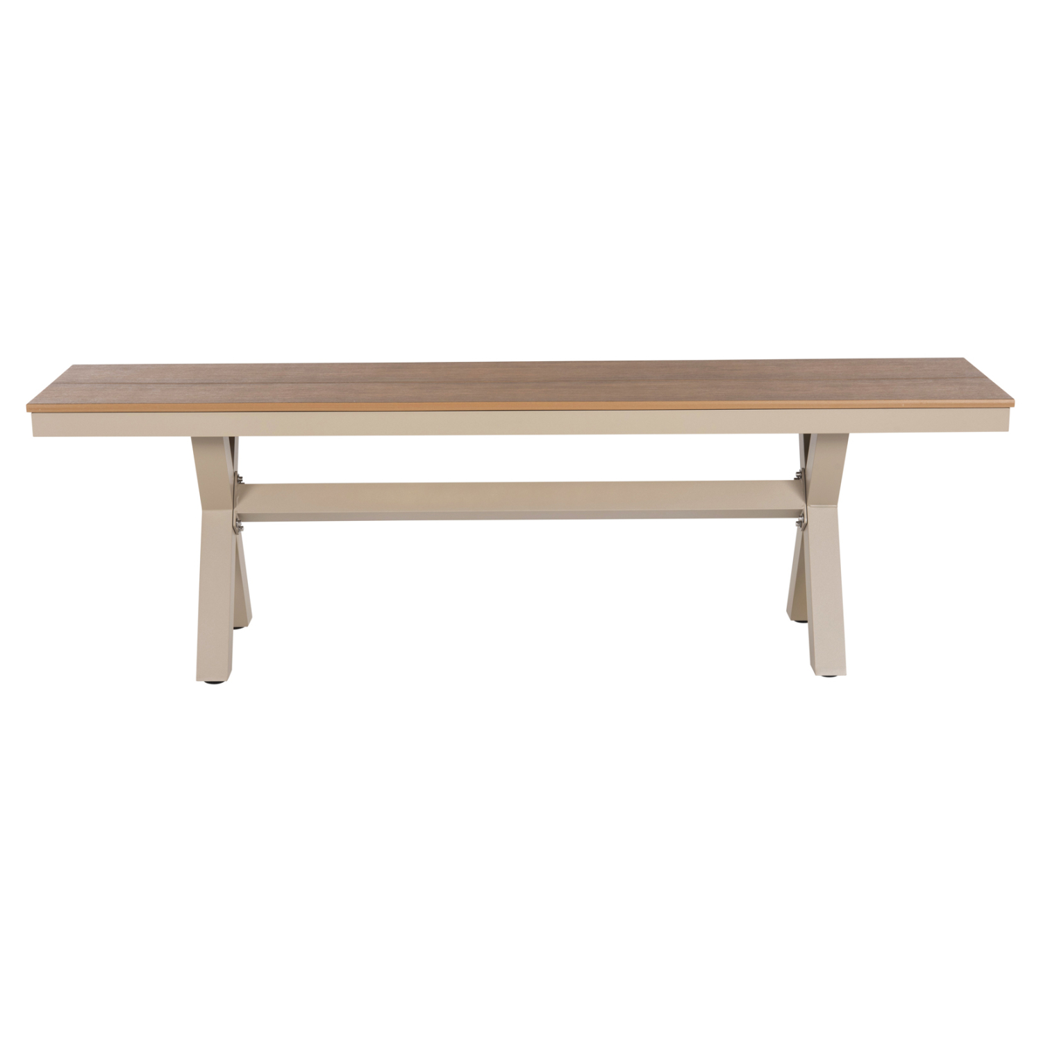 ΠΑΓΚΑΚΙ ΑΛΟΥΜΙΝΙΟΥ TAWNEE HM6038.04 ΣΑΜΠΑΝΙ-POLYWOOD ΚΑΘΙΣΜΑ ΦΥΣΙΚΟ 150x36x45Υεκ. - Image 3