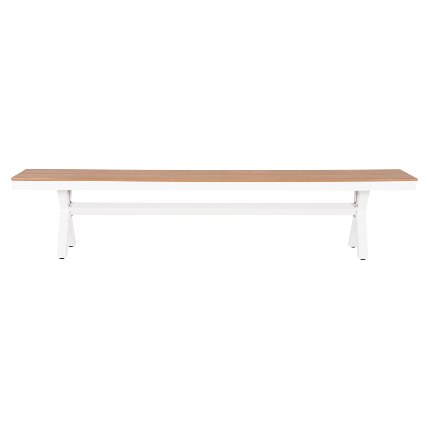 ΠΑΓΚΑΚΙ ΑΛΟΥΜΙΝΙΟΥ TAWNEE HM6040.02 ΛΕΥΚΟ-POLYWOOD ΚΑΘΙΣΜΑ ΦΥΣΙΚΟ 220x36x44,5Υεκ. - Image 3