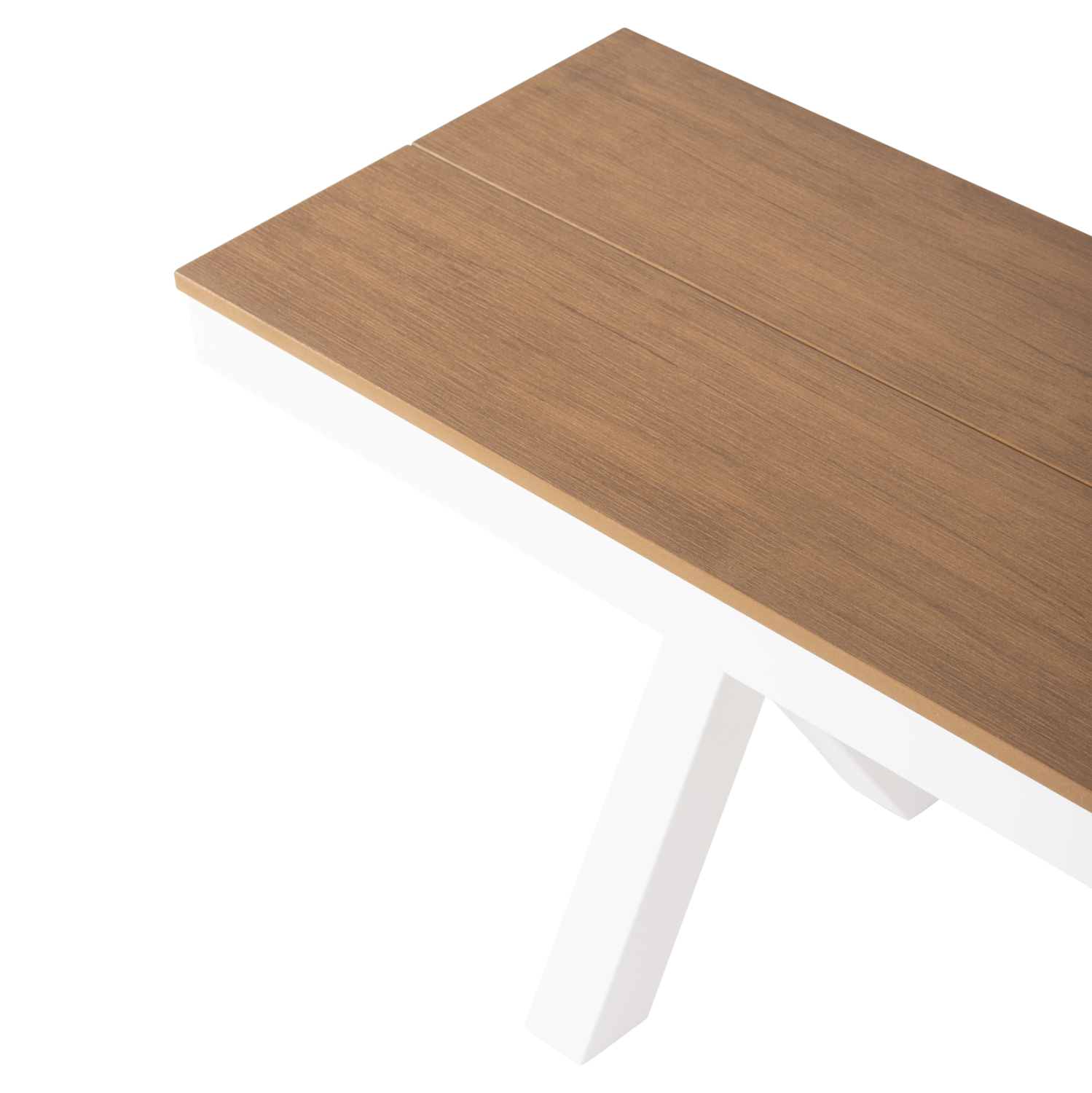 ΠΑΓΚΑΚΙ ΑΛΟΥΜΙΝΙΟΥ TAWNEE HM6040.02 ΛΕΥΚΟ-POLYWOOD ΚΑΘΙΣΜΑ ΦΥΣΙΚΟ 220x36x44,5Υεκ. - Image 6