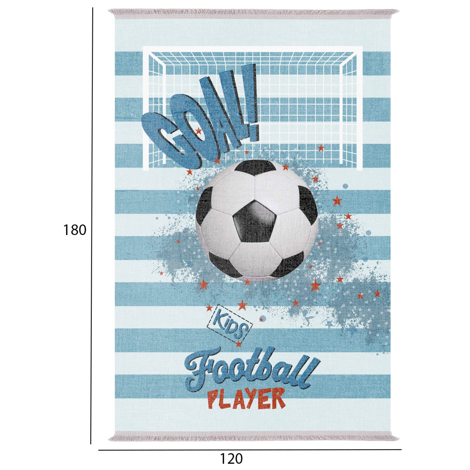 ΠΑΙΔΙΚΟ ΧΑΛΙ ΜΕ ΚΡΟΣΙΑ GOAL ΜΠΛΕ HM7679.21 120Χ180 εκ. - Image 2