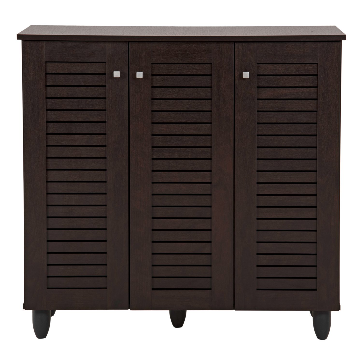 ΠΑΠΟΥΤΣΟΘΗΚΗ-ΝΤΟΥΛΑΠΑ PROLLY HM9609.01 ΜΕΛΑΜΙΝΗ WENGE-3ΠΟΡΤΕΣ-4ΡΑΦΙΑ 87x32x88Υεκ. - Image 3