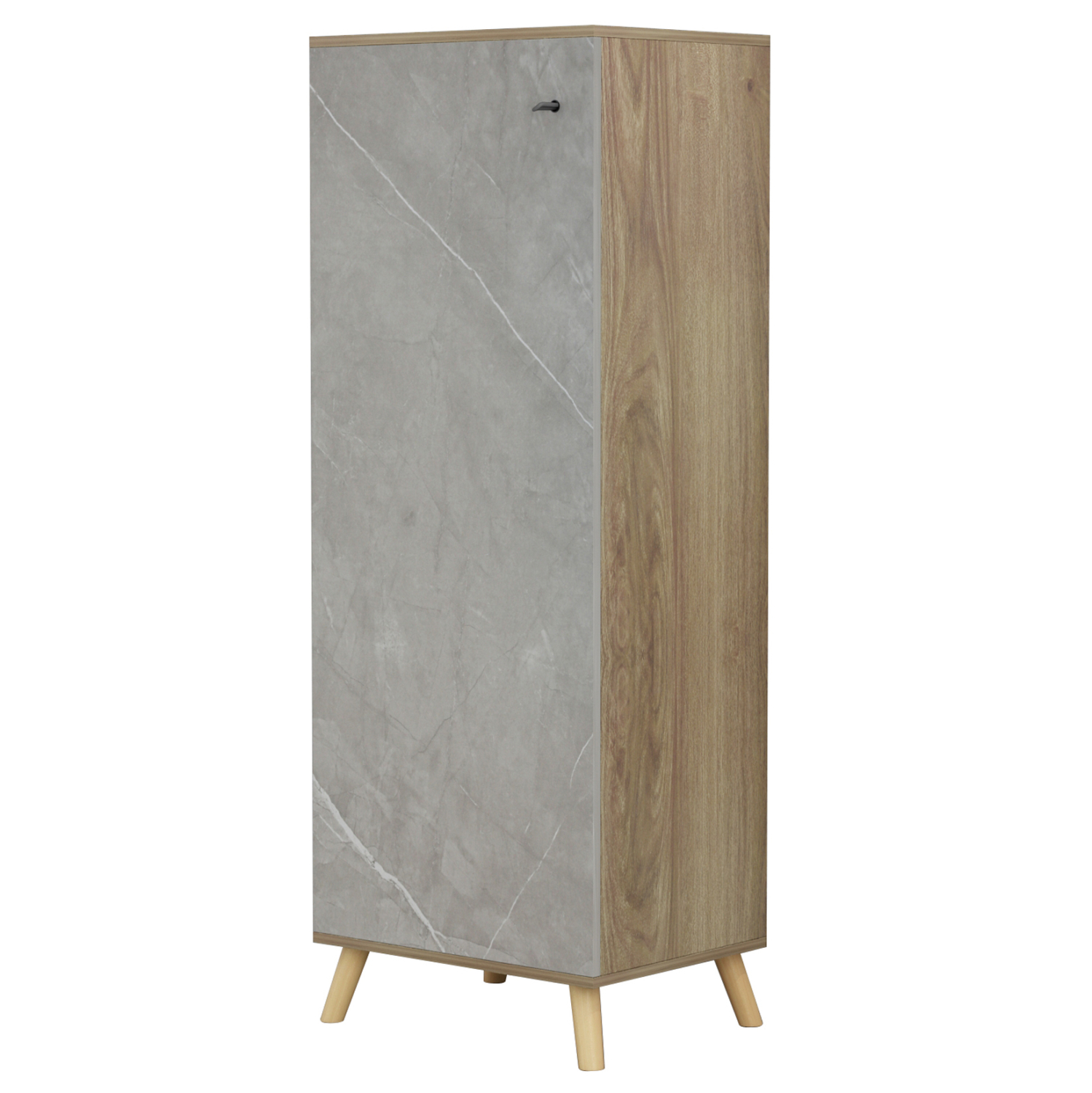 ΠΑΠΟΥΤΣΟΘΗΚΗ-ΝΤΟΥΛΑΠΙ ALVARO HM8954.11 ΜΕΛΑΜΙΝΗ SONAMA-STONE TEXTURE 50Χ38Χ135Yεκ. - Image 5