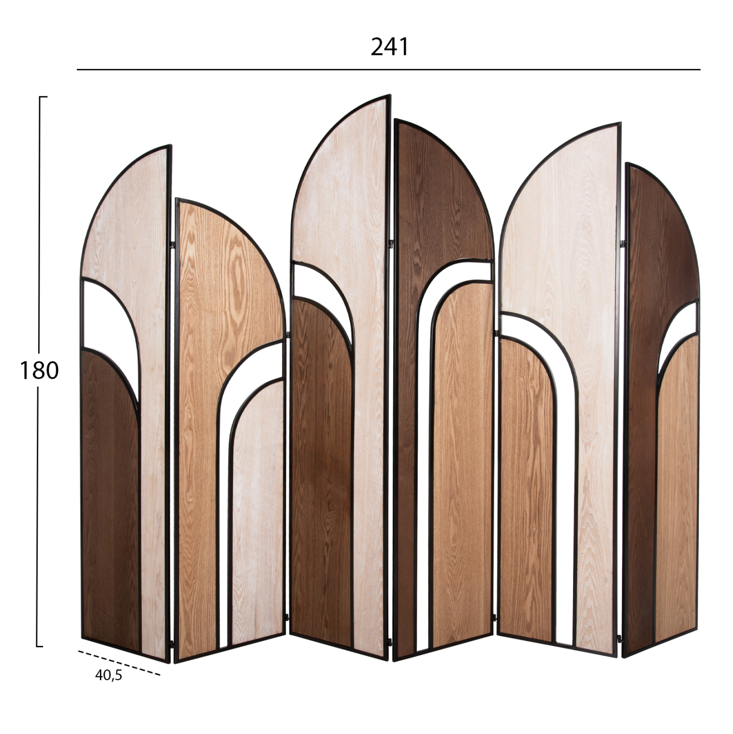 ΠΑΡΑΒΑΝ 6-ΦΥΛΛΟ ΜΟΝΗΣ ΟΨΗΣ CRYPT HM4221 MDF ΣΕ 4 ΧΡΩΜΑTA-ΜΑΥΡΟ ΜΕΤΑΛΛΟ 241x1,5x180Υεκ. - Image 2