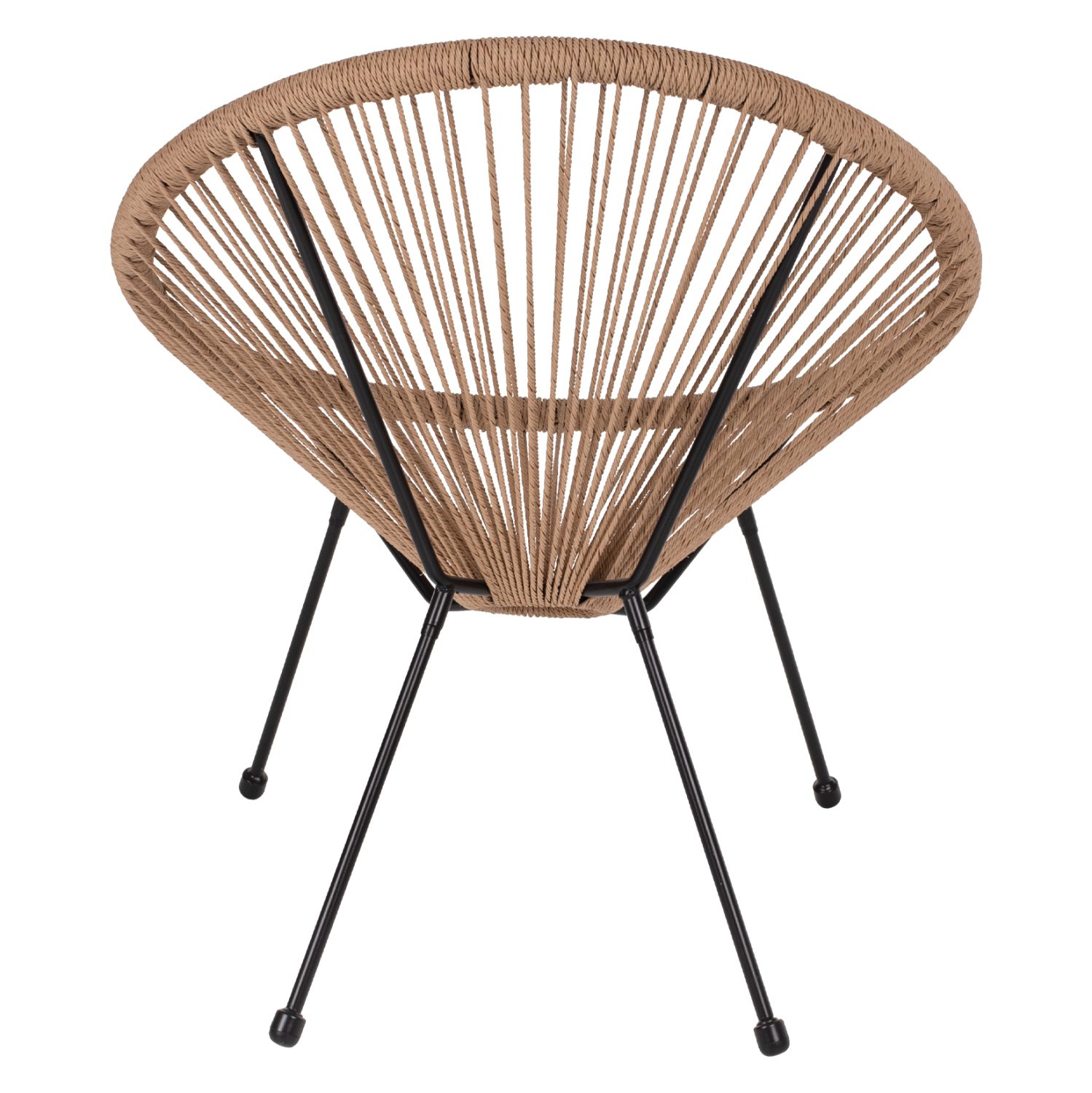 ΠΟΛΥΘΡΟΝΑ ACAPULCO Τ. ΦΩΛΙΑ ΜΕΤΑΛΛΟ ΜΑΥΡΟ ΜΕ TWISTED WICKER HM5871.01 70x73x79 εκ. - Image 6