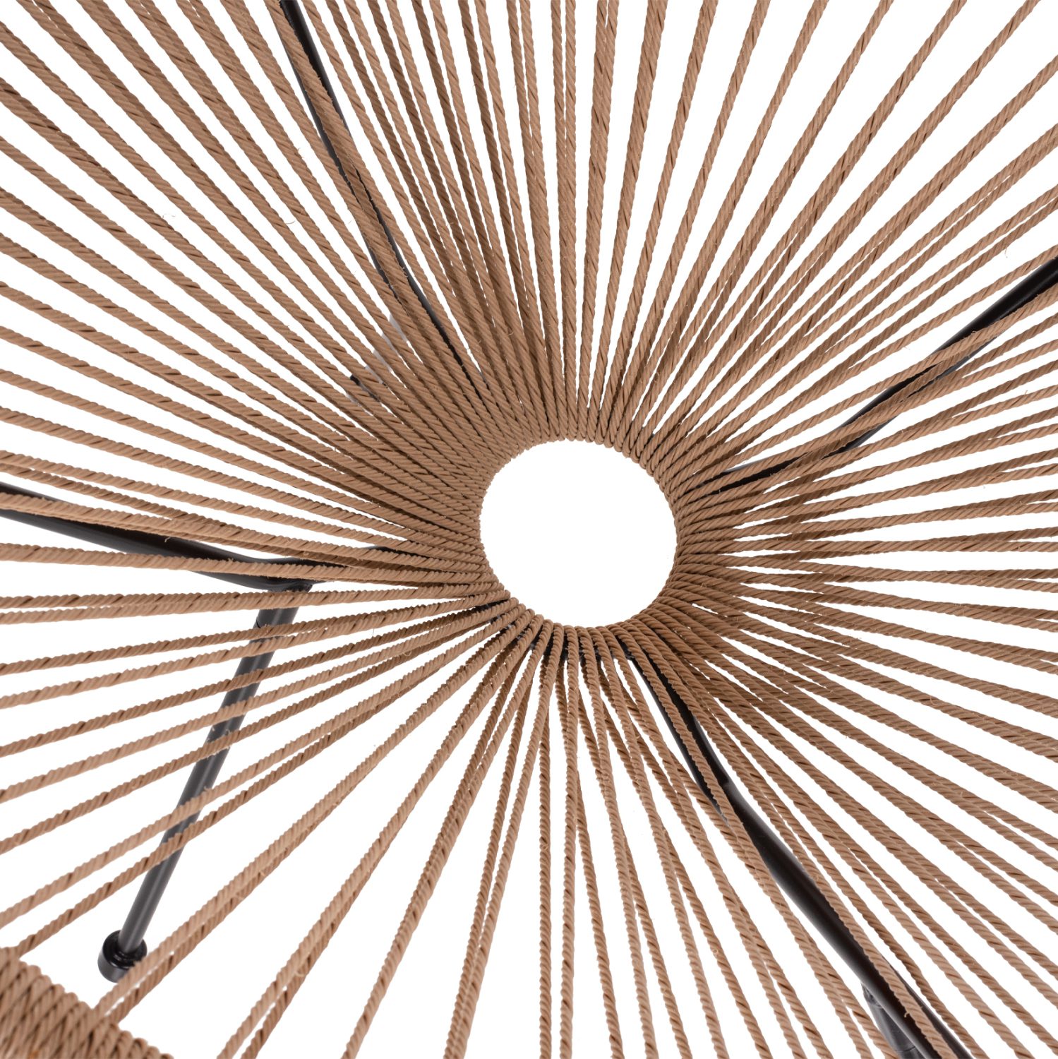 ΠΟΛΥΘΡΟΝΑ ACAPULCO Τ. ΦΩΛΙΑ ΜΕΤΑΛΛΟ ΜΑΥΡΟ ΜΕ TWISTED WICKER HM5871.01 70x73x79 εκ. - Image 8