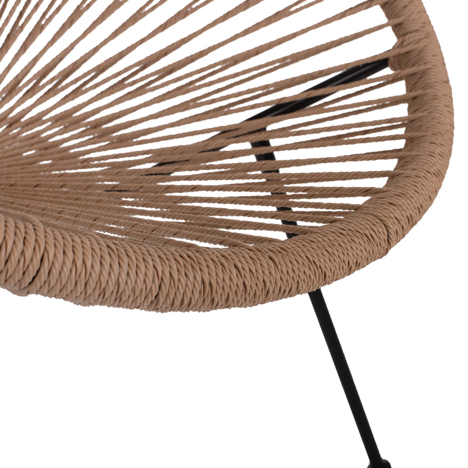 ΠΟΛΥΘΡΟΝΑ ACAPULCO Τ. ΦΩΛΙΑ ΜΕΤΑΛΛΟ ΜΑΥΡΟ ΜΕ TWISTED WICKER HM5871.01 70x73x79 εκ. - Image 10