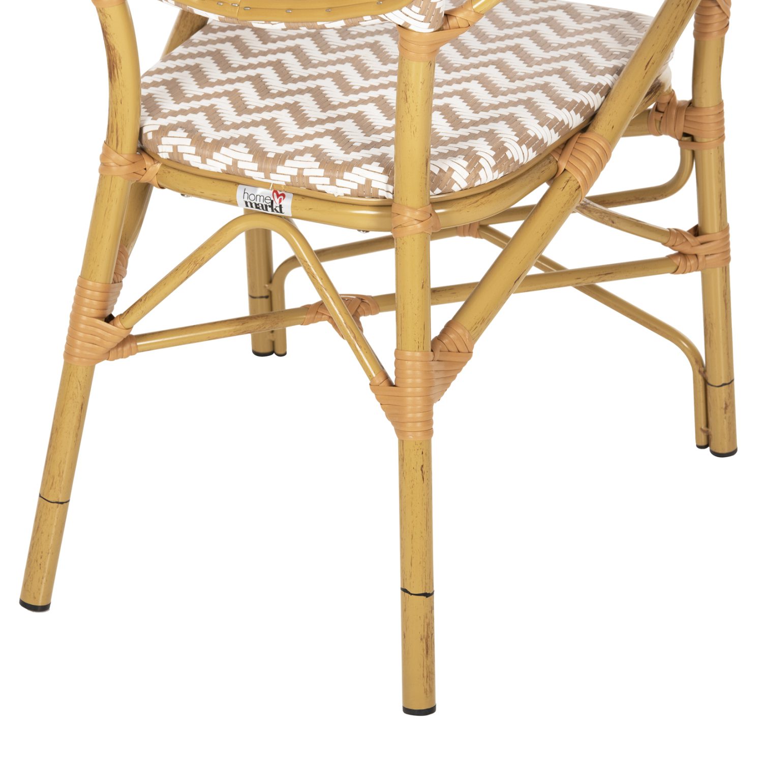 ΠΟΛΥΘΡΟΝΑ ΑΛΟΥΜΙΝΙΟΥ BAMBOO LOOK ΦΥΣΙΚΟ - ΛΕΥΚΟ HM5928.03 55x58x95 εκ. - Image 8