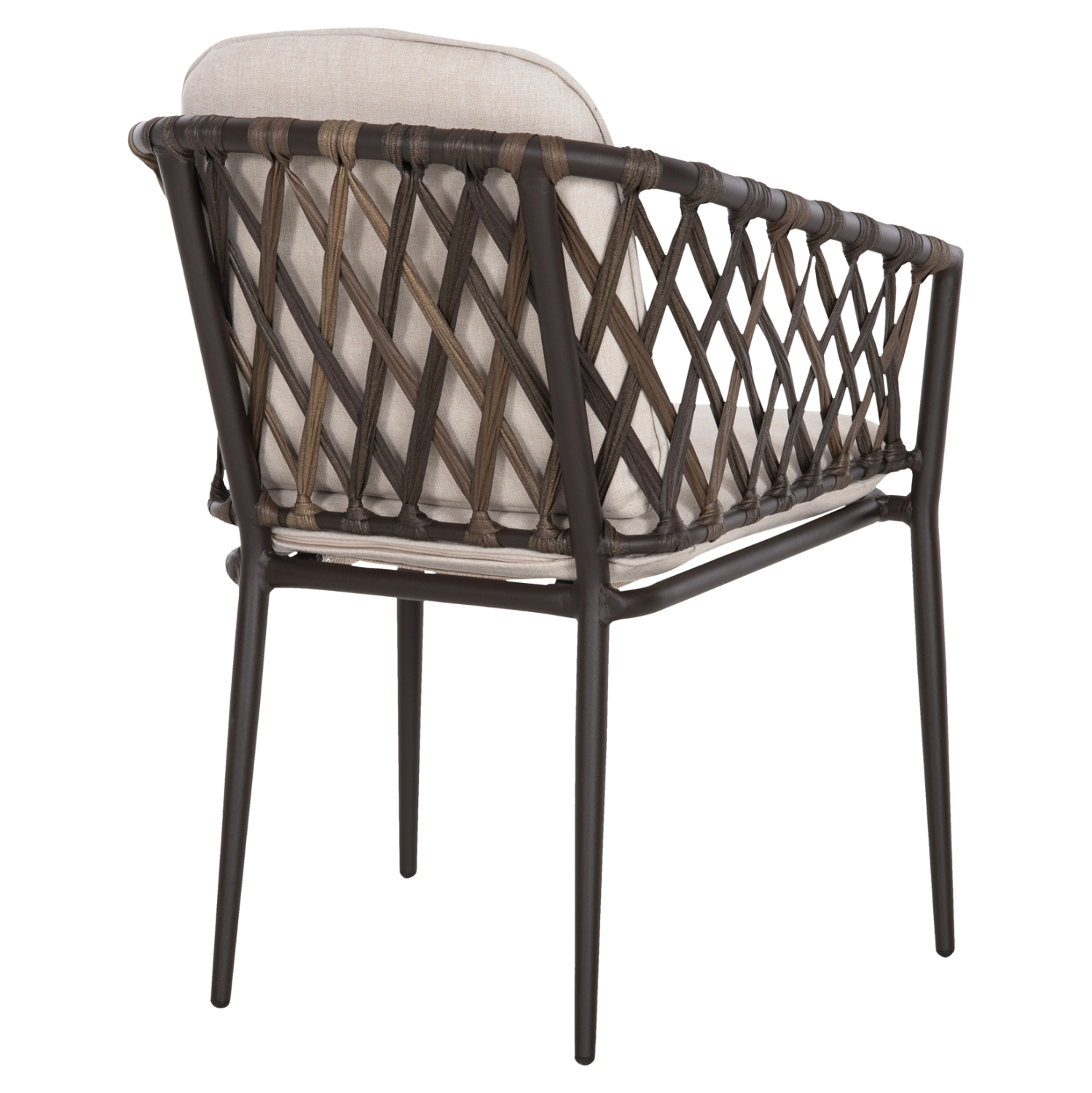 ΠΟΛΥΘΡΟΝΑ ΑΛΟΥΜΙΝΙΟΥ BOLLY HM6080 ΚΑΦΕ-ΣΥΝΘ.RATTAN ΚΑΦΕ-ΜΠΕΖ ΜΑΞΙΛΑΡΙΑ 58,5x67x86Υεκ - Image 5