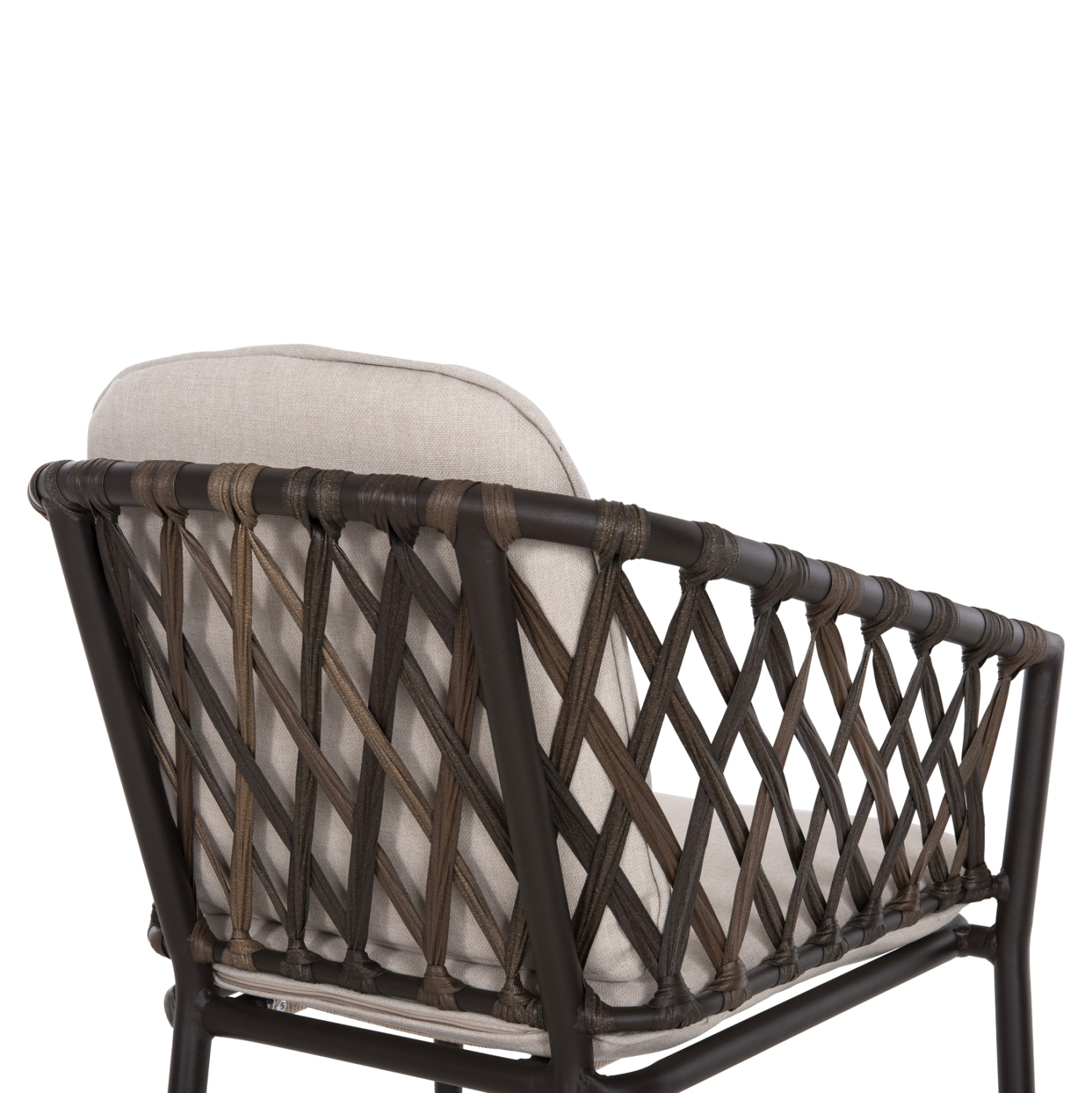 ΠΟΛΥΘΡΟΝΑ ΑΛΟΥΜΙΝΙΟΥ BOLLY HM6080 ΚΑΦΕ-ΣΥΝΘ.RATTAN ΚΑΦΕ-ΜΠΕΖ ΜΑΞΙΛΑΡΙΑ 58,5x67x86Υεκ - Image 9