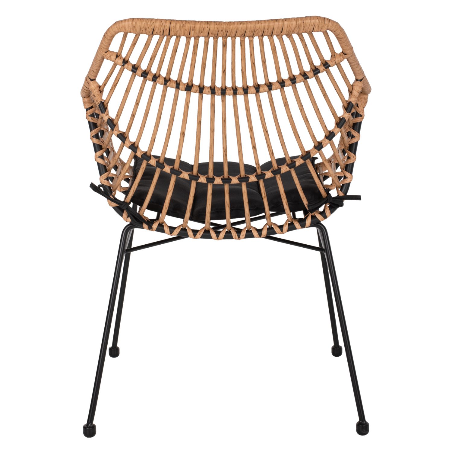 ΠΟΛΥΘΡΟΝΑ ΕΠΑΓΓΕΛΜΑΤΙΚΗ ΜΑΥΡΟ ΜΕΤΑΛΛΟ RATTAN ΜΠΕΖ & ΜΑΞΙΛΑΡΙ HM5864.01 58,5x60,5x80 εκ. - Image 6