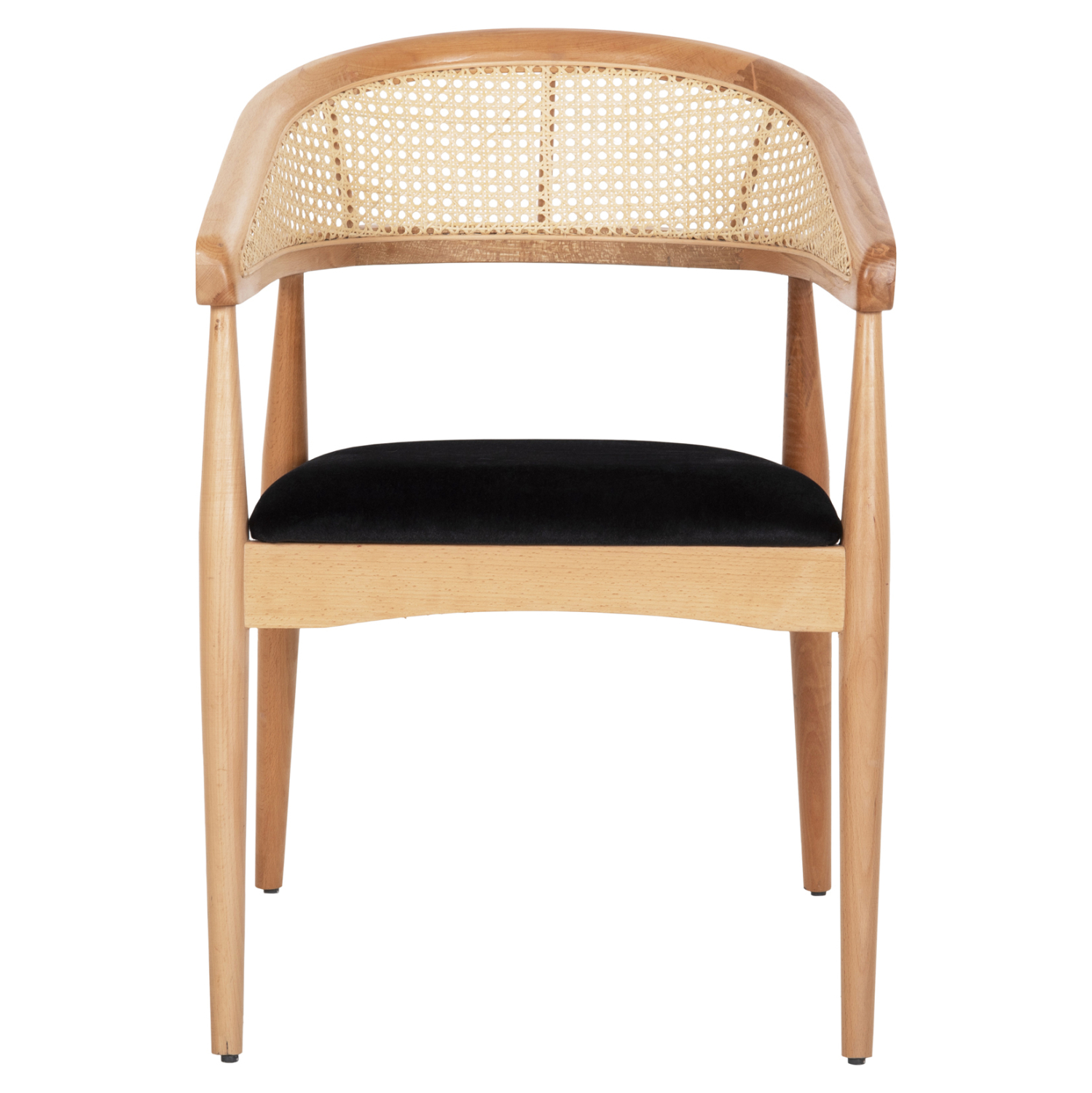 ΠΟΛΥΘΡΟΝΑ KOMODUS HM18012.02 ΞΥΛΟ ΟΞΙΑΣ-RATTAN-ΥΦΑΣΜΑ ΣΕ ΜΑΥΡΟ 55x49x80Υεκ. - Image 3