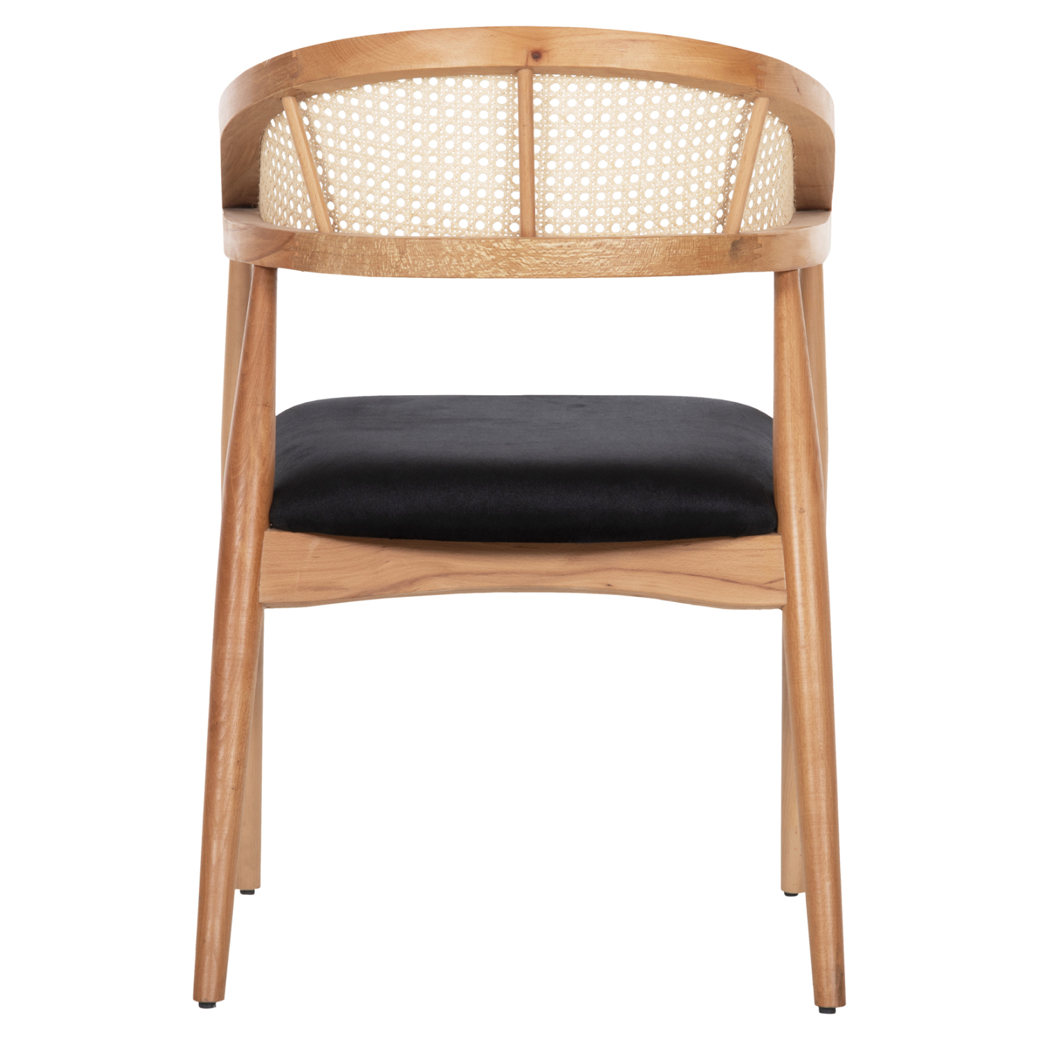 ΠΟΛΥΘΡΟΝΑ KOMODUS HM18012.02 ΞΥΛΟ ΟΞΙΑΣ-RATTAN-ΥΦΑΣΜΑ ΣΕ ΜΑΥΡΟ 55x49x80Υεκ. - Image 6