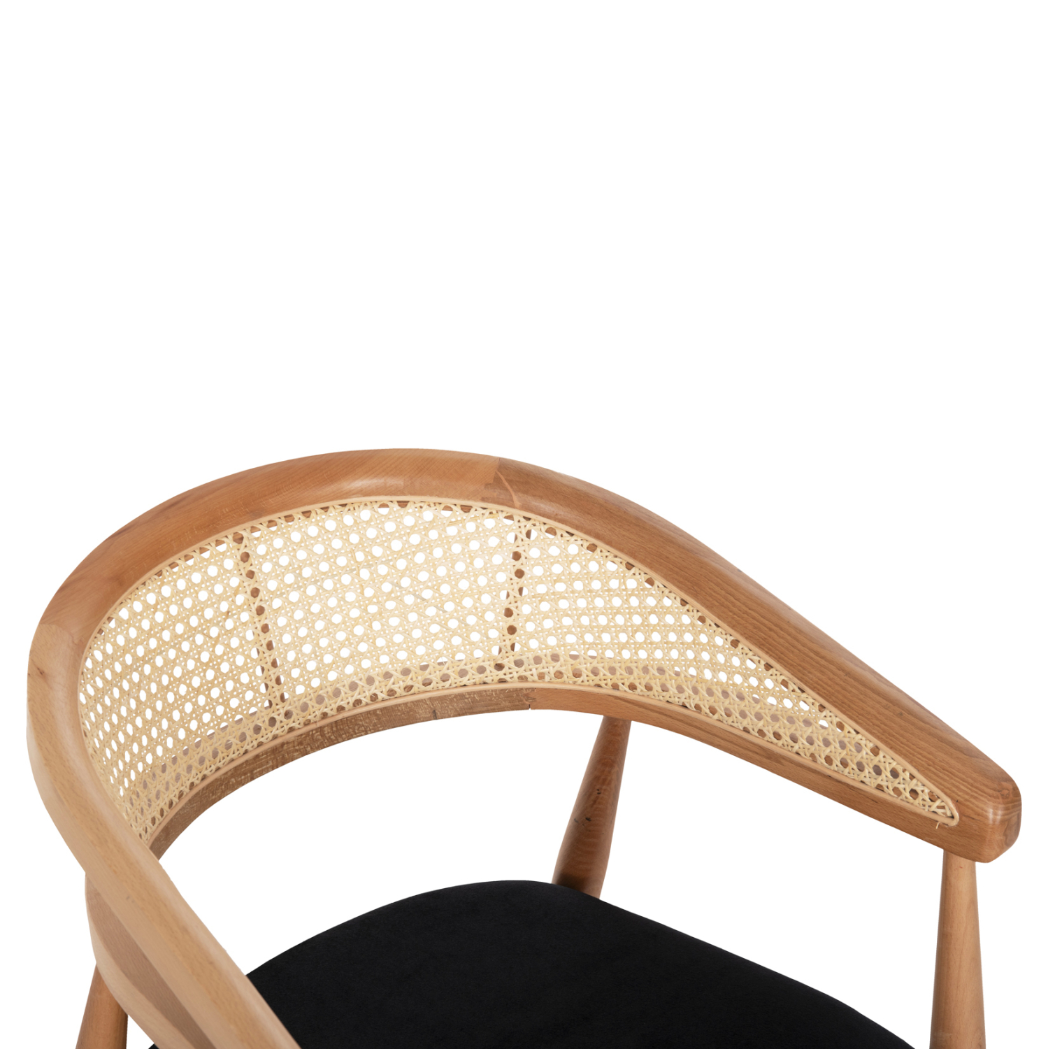 ΠΟΛΥΘΡΟΝΑ KOMODUS HM18012.02 ΞΥΛΟ ΟΞΙΑΣ-RATTAN-ΥΦΑΣΜΑ ΣΕ ΜΑΥΡΟ 55x49x80Υεκ. - Image 7