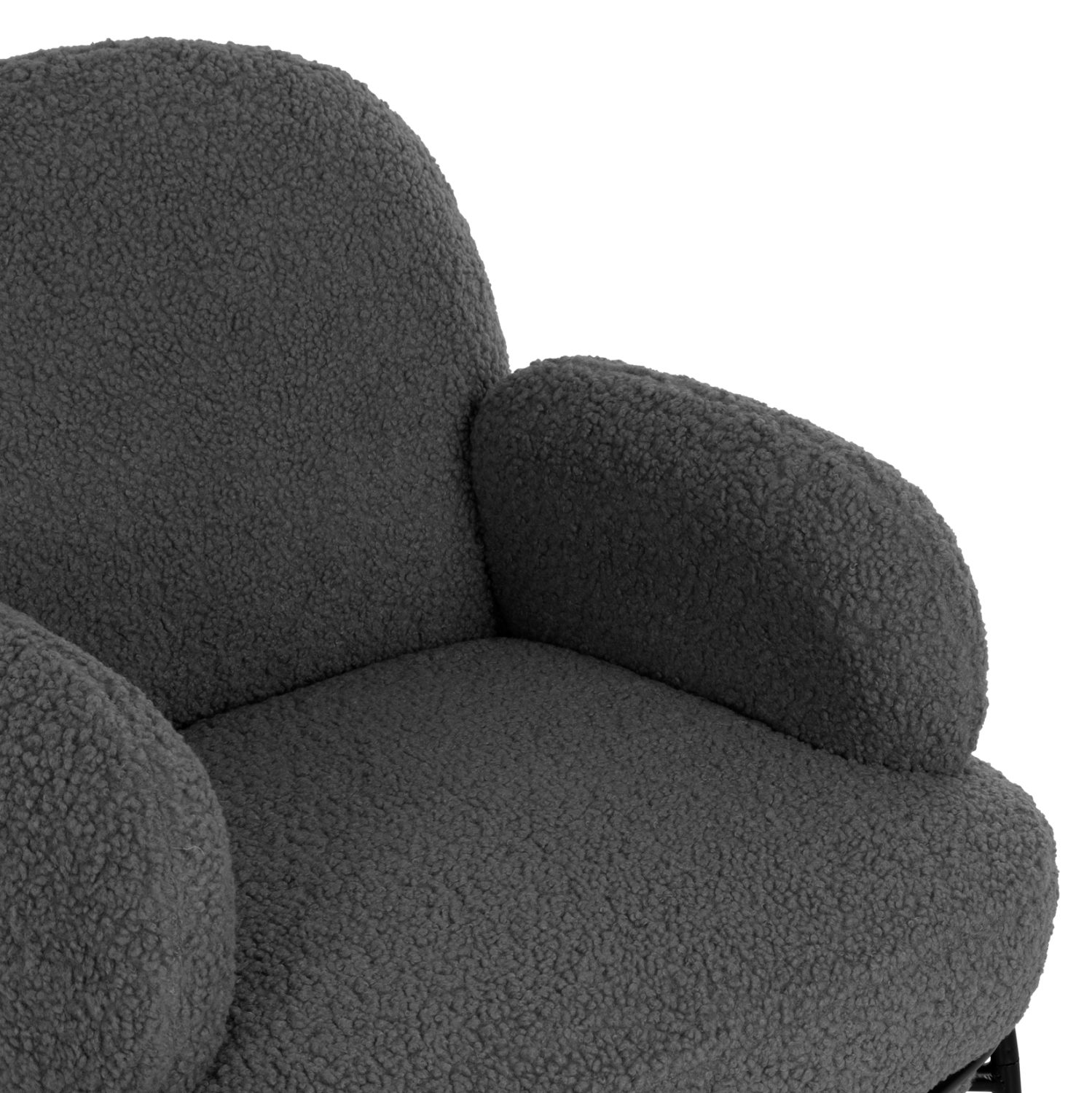 ΠΟΛΥΘΡΟΝΑ AGNES HM9525.21 ΓΚΡΙ ΜΠΟΥΚΛΕ-ΜΑΥΡΑ ΜΕΤΑΛΛΙΚΑ ΠΟΔΙΑ 74x71x83Υεκ. - Image 7