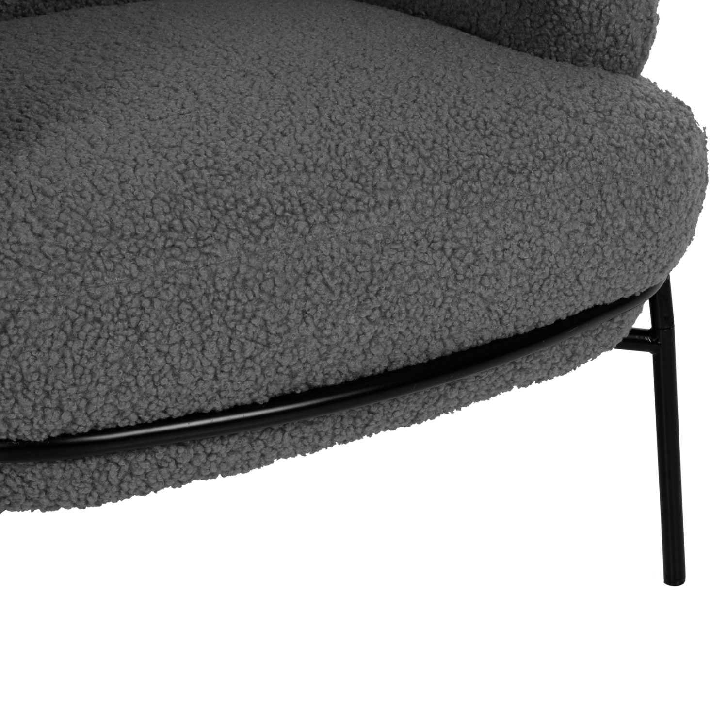 ΠΟΛΥΘΡΟΝΑ AGNES HM9525.21 ΓΚΡΙ ΜΠΟΥΚΛΕ-ΜΑΥΡΑ ΜΕΤΑΛΛΙΚΑ ΠΟΔΙΑ 74x71x83Υεκ. - Image 8