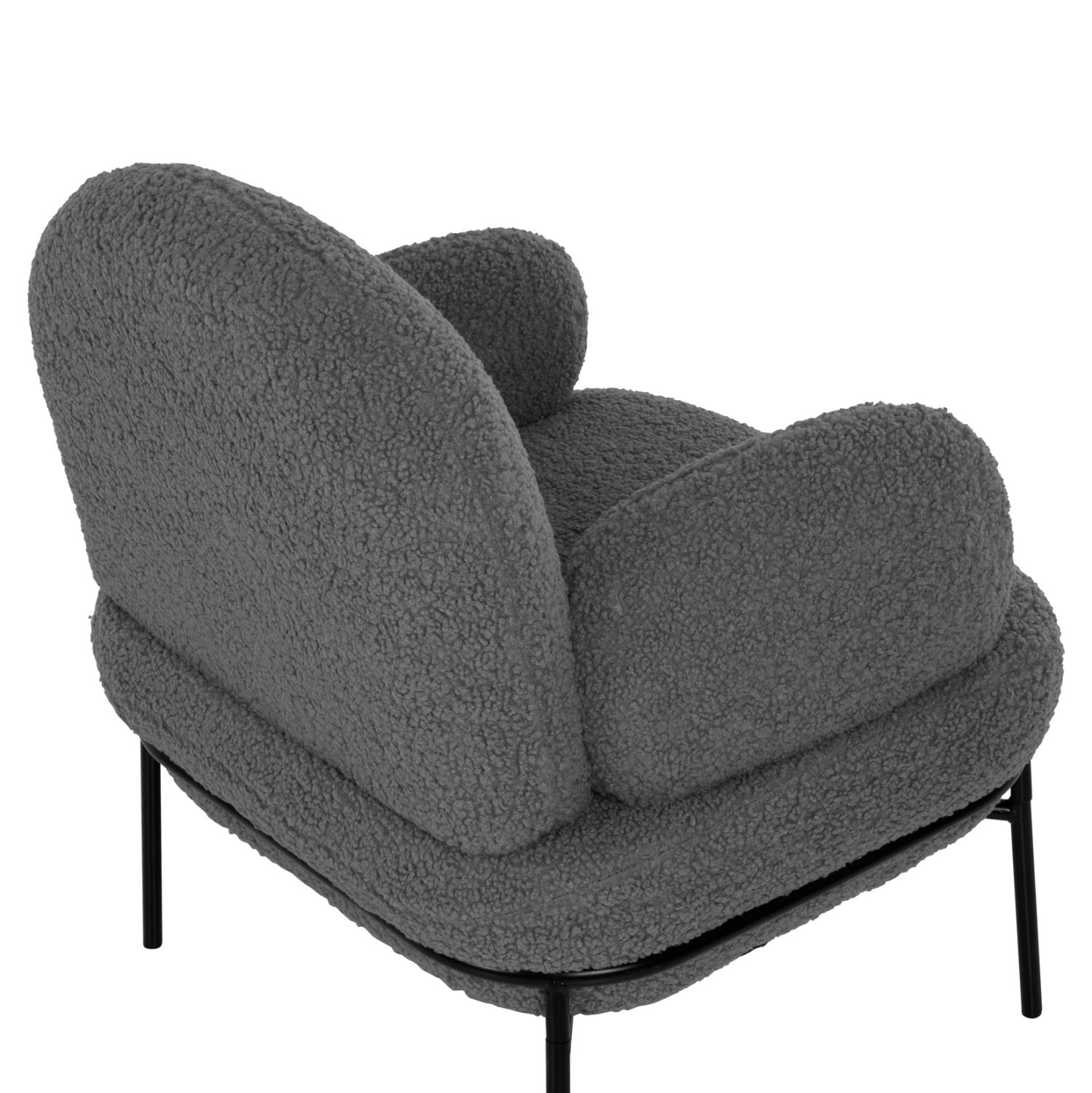 ΠΟΛΥΘΡΟΝΑ AGNES HM9525.21 ΓΚΡΙ ΜΠΟΥΚΛΕ-ΜΑΥΡΑ ΜΕΤΑΛΛΙΚΑ ΠΟΔΙΑ 74x71x83Υεκ. - Image 9