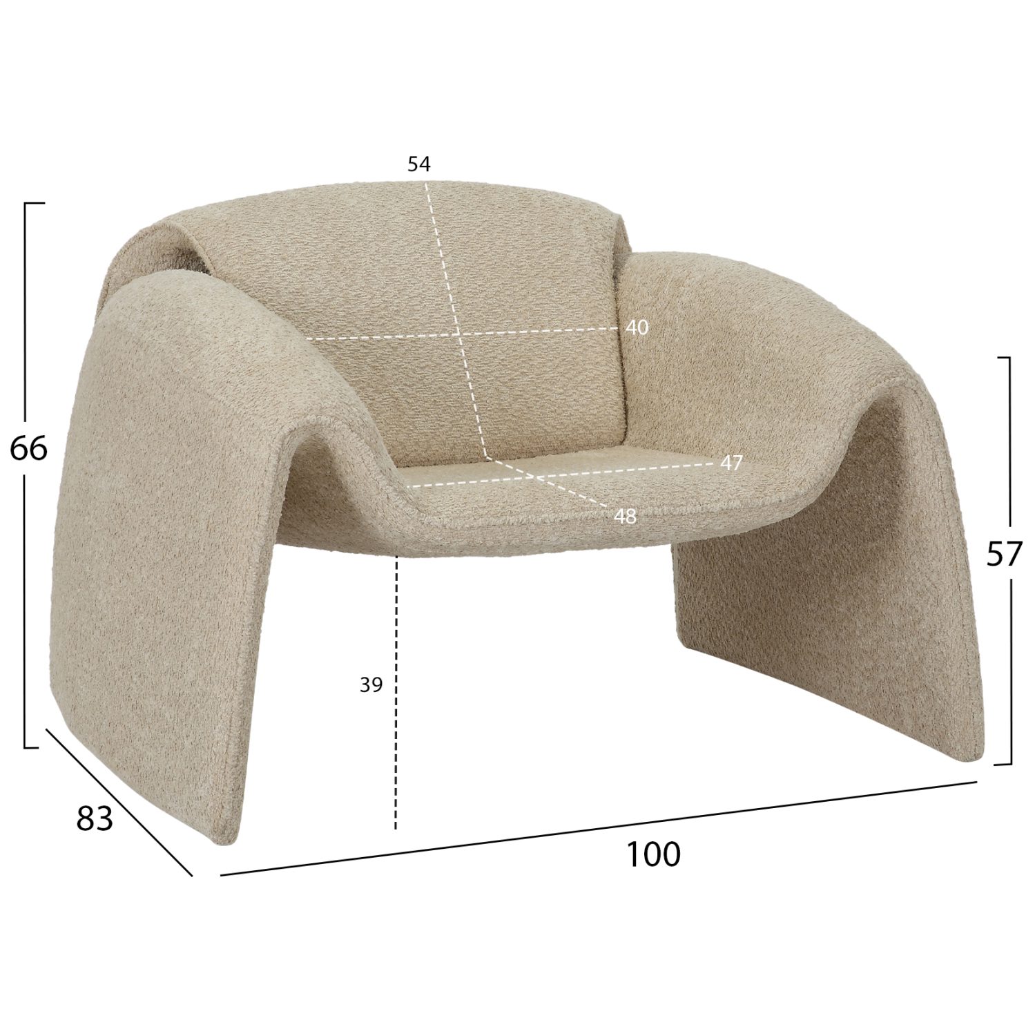 ΠΟΛΥΘΡΟΝΑ LAFORGE HM9679.03 ΜΠΕΖ ΜΠΟΥΚΛΕ ΥΦΑΣΜΑ-ΜΕΤΑΛΛΙΚΟΣ ΣΚΕΛΕΤΟΣ 100x83x66Υεκ. - Image 2