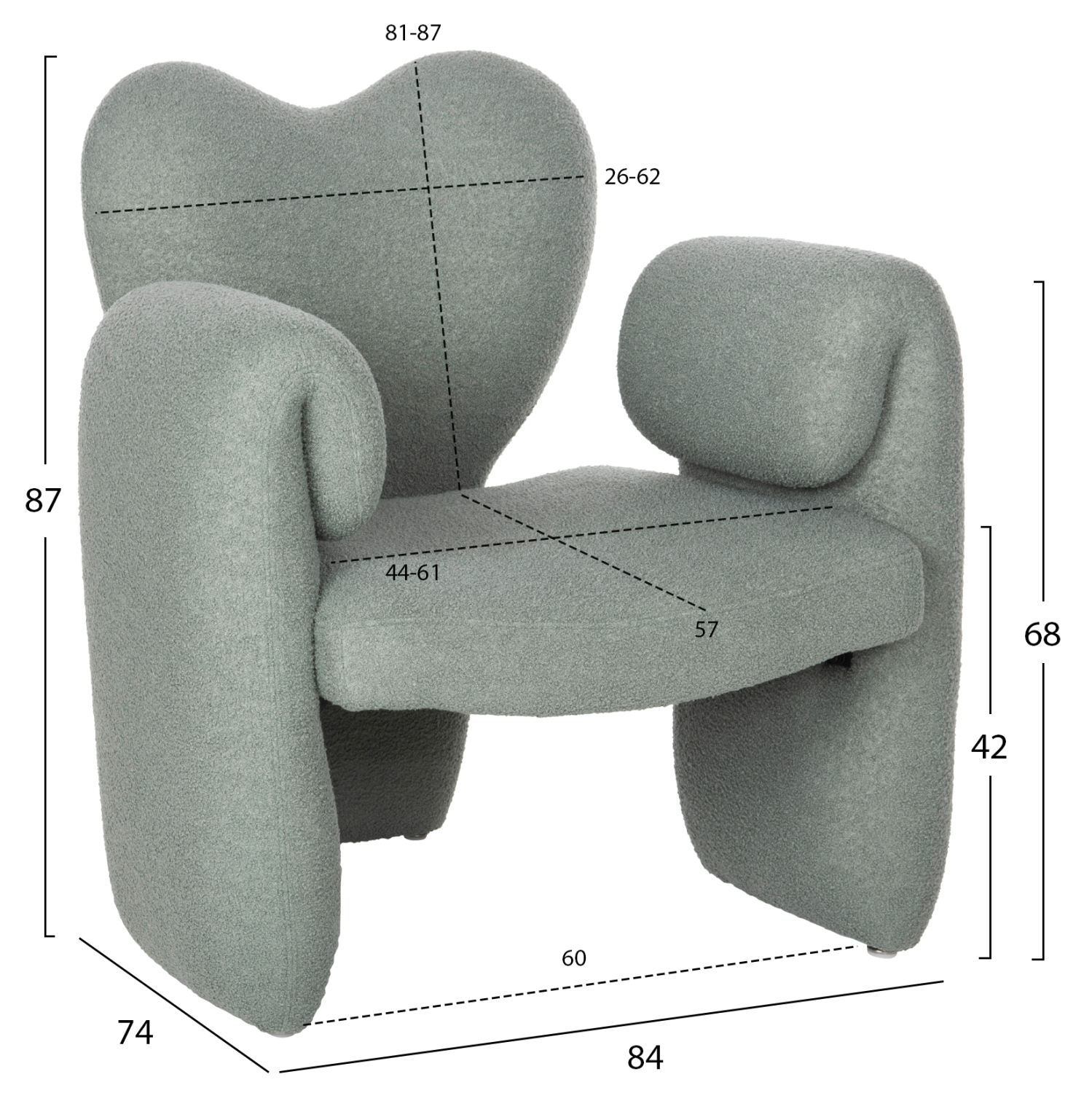 ΠΟΛΥΘΡΟΝΑ HARTT HM9777.07 ΦΥΣΤΙΚΙ TEDDY ΥΦΑΣΜΑ 84x74x87Yεκ. - Image 2