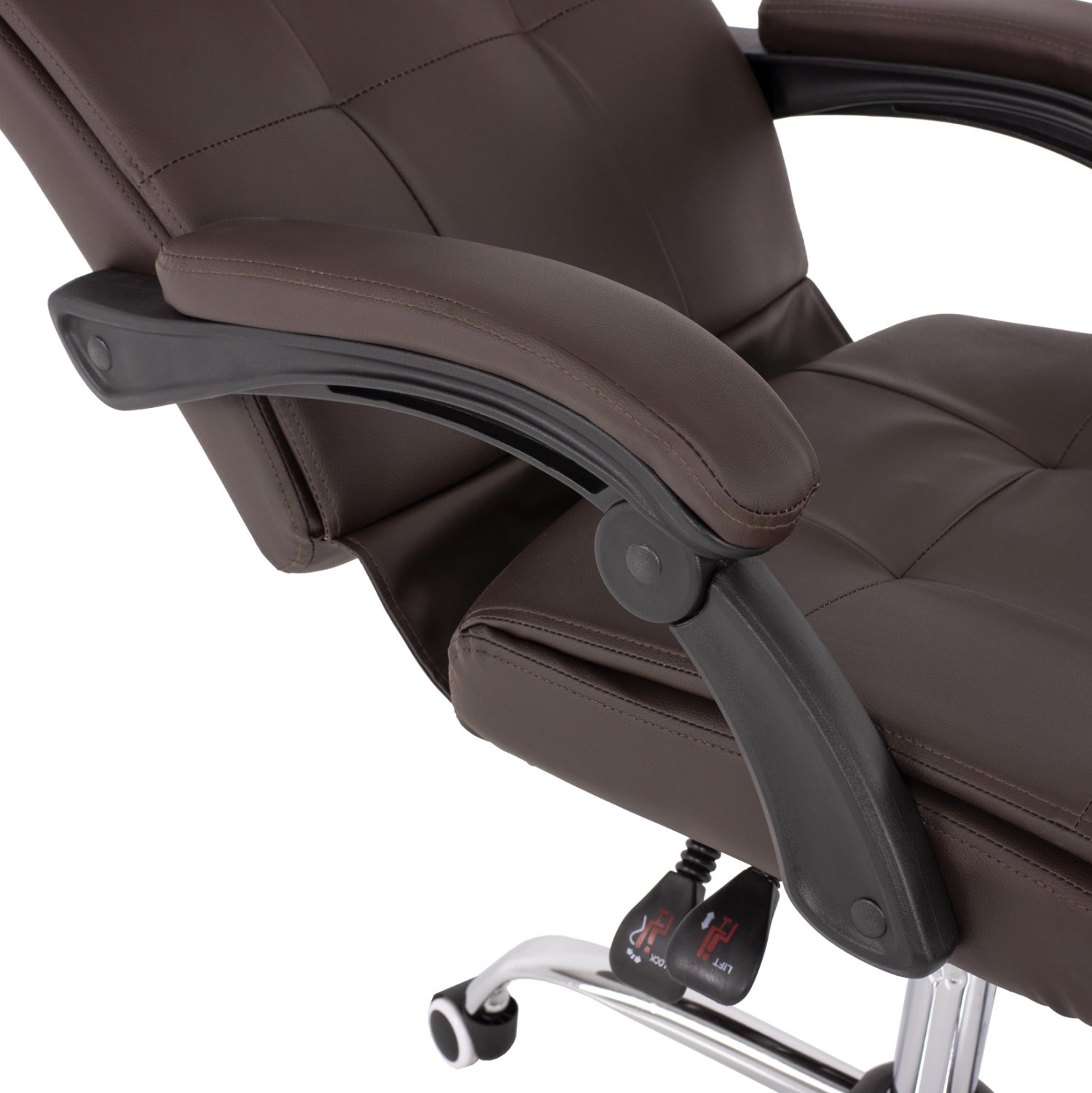 ΠΟΛΥΘΡΟΝΑ ΓΡΑΦΕΙΟΥ ΔΙΕΥΘΥΝΤΙΚΗ ΚΑΦΕ HM1057.19 ΜΕ ΠΤΥΣΣΟΜΕΝΟ ΥΠΟΠΟΔΙΟ 58x71x128Y εκ. - Image 10