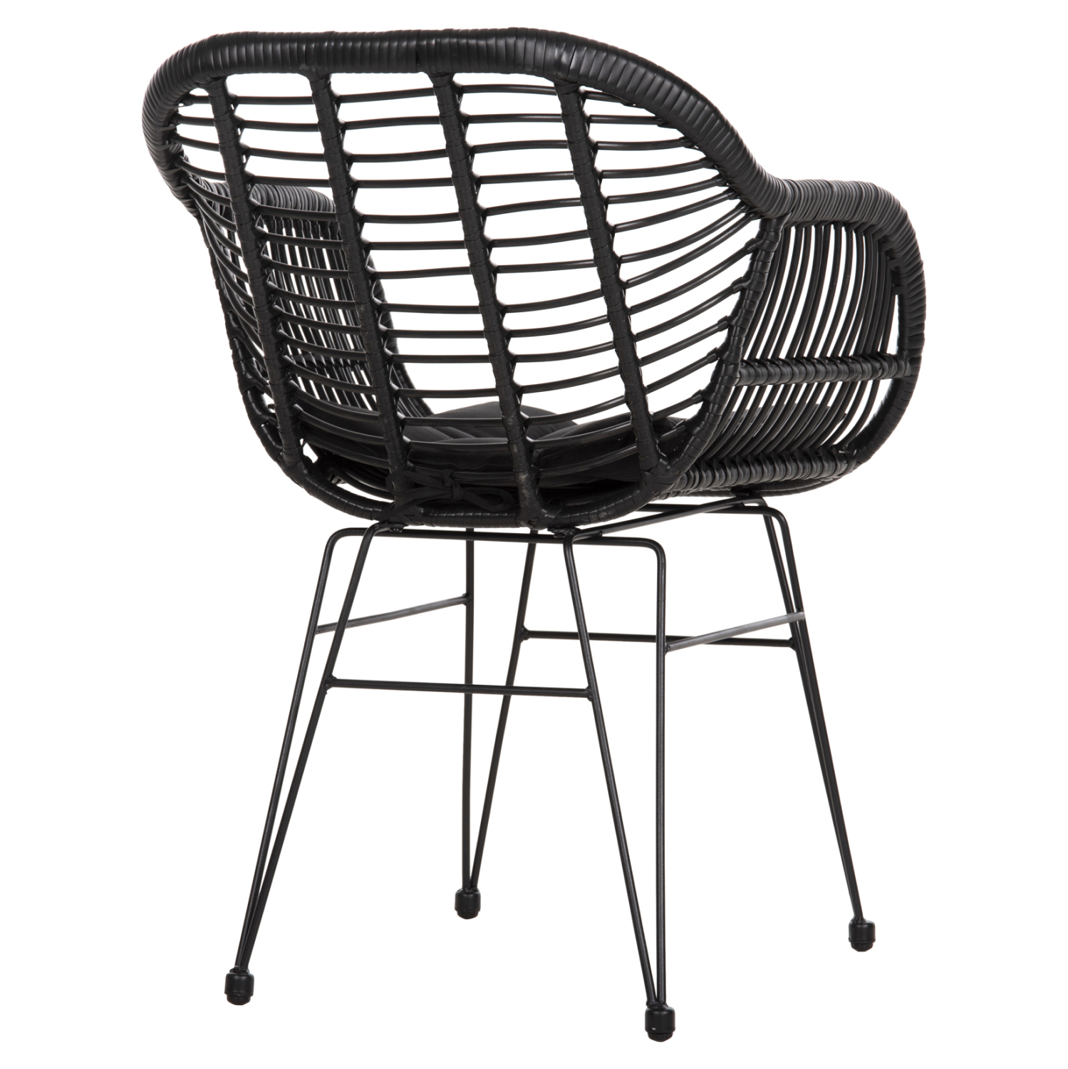 ΠΟΛΥΘΡΟΝΑ ΜΕ ΜΑΞΙΛΑΡΙ ΜΕΤΑΛΛΙΚΗ ALLEGRA HM5450.32 ΜΕ WICKER ΜΑΥΡΟ 58x59x82Υεκ. - Image 5