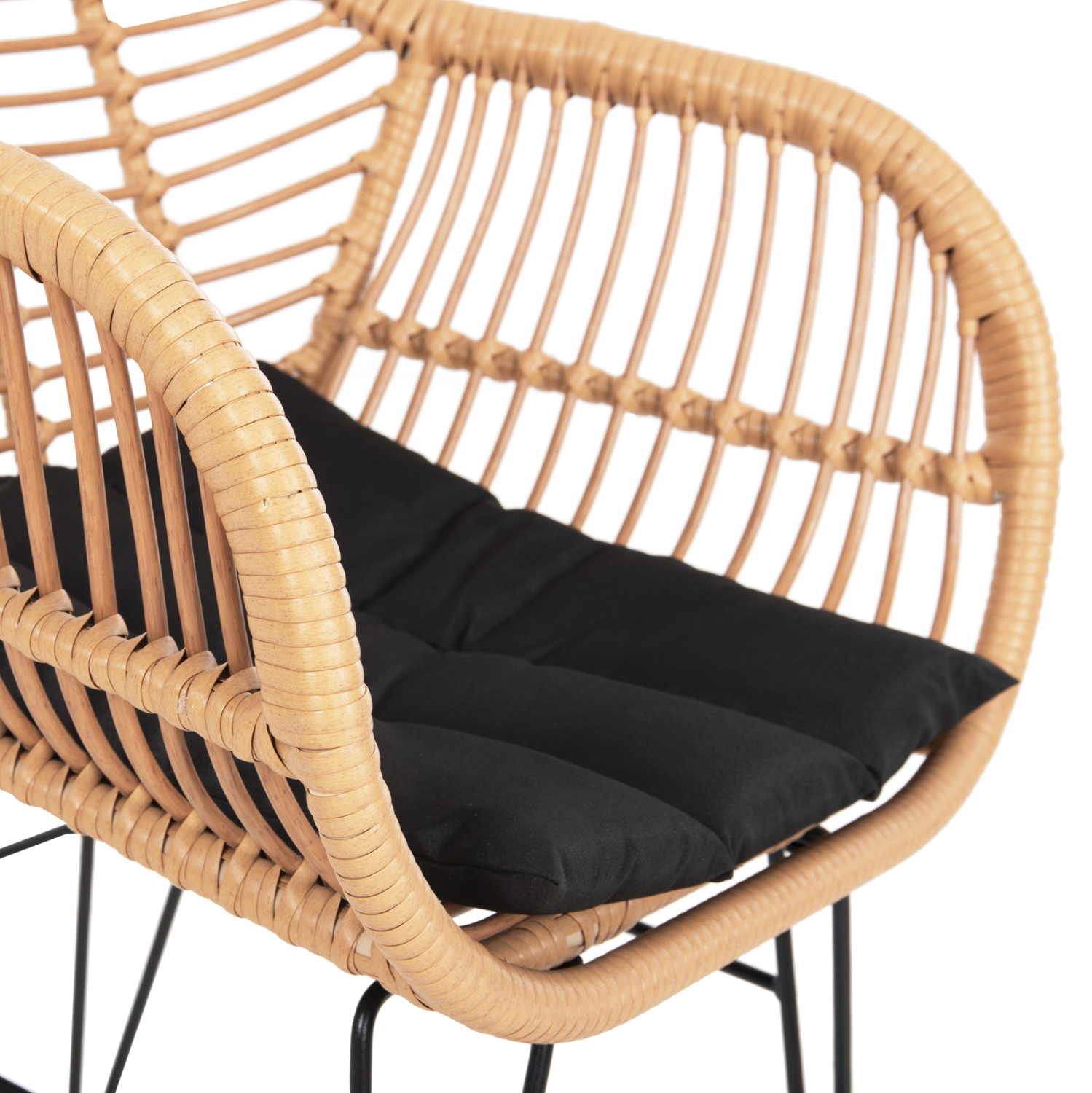 ΠΟΛΥΘΡΟΝΑ ΜΕ ΜΑΞΙΛΑΡΙ ΜΕΤΑΛΛΙΚΗ ALLEGRA HM5450.31 ΜΕ WICKER ΜΠΕΖ 58x59x82Υ - Image 8