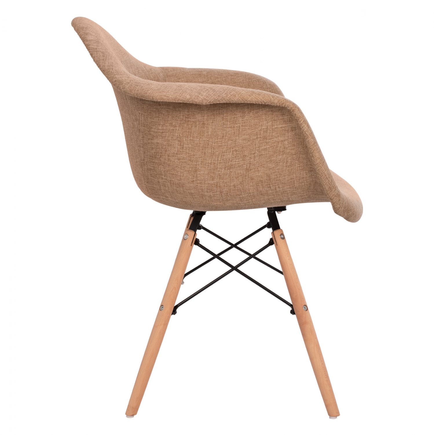 ΠΟΛΥΘΡΟΝΑ ΜΕ ΞΥΛΙΝΑ ΠΟΔΙΑ & ΜΕ ΥΦΑΣΜΑ ΜΠΕΖ MIRTO HM005.63 63x57x81 εκ. - Image 4