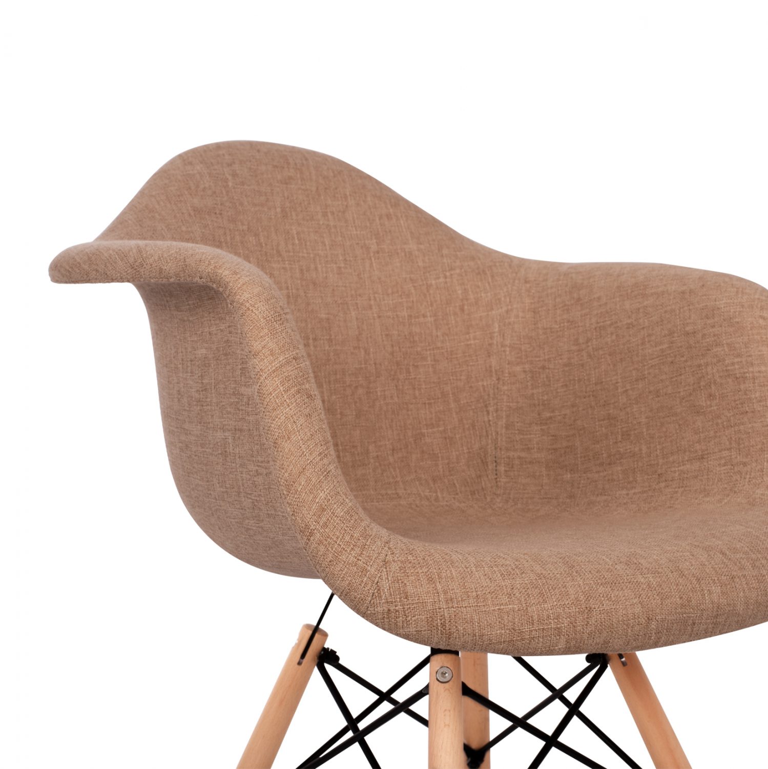 ΠΟΛΥΘΡΟΝΑ ΜΕ ΞΥΛΙΝΑ ΠΟΔΙΑ & ΜΕ ΥΦΑΣΜΑ ΜΠΕΖ MIRTO HM005.63 63x57x81 εκ. - Image 7