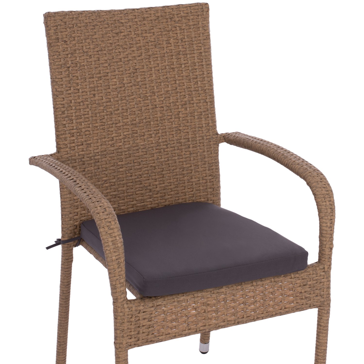 ΠΟΛΥΘΡΟΝΑ ΜΕΤΑΛΛΙΚΗ ANISHA HM5685.02 ΜΕ ΜΑΞΙΛΑΡΙ WICKER ΚΑΦΕ-ΜΟΚΑ ΣΤΟΙΒ/ΜΕΝΗ 56x60x94 εκ. - Image 7