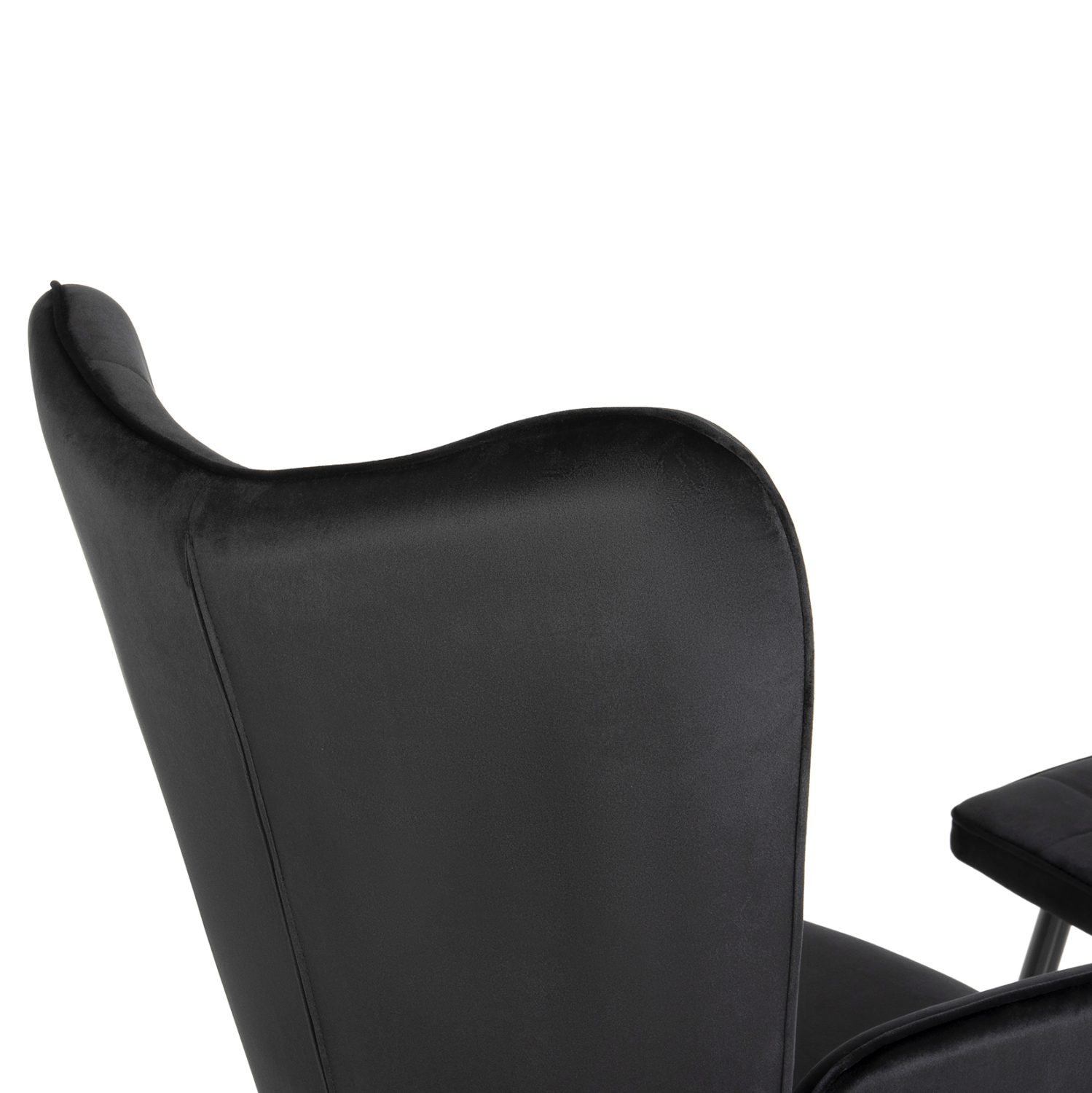 ΠΟΛΥΘΡΟΝΑ ΜΠΕΡΖΕΡΑ CRAWLEY ΜΕ ΥΠΟΠΟΔΙΟ HM8918.04 ΜΑΥΡΟ ΒΕΛΟΥΔΟ 70x57x103Y εκ. - Image 9