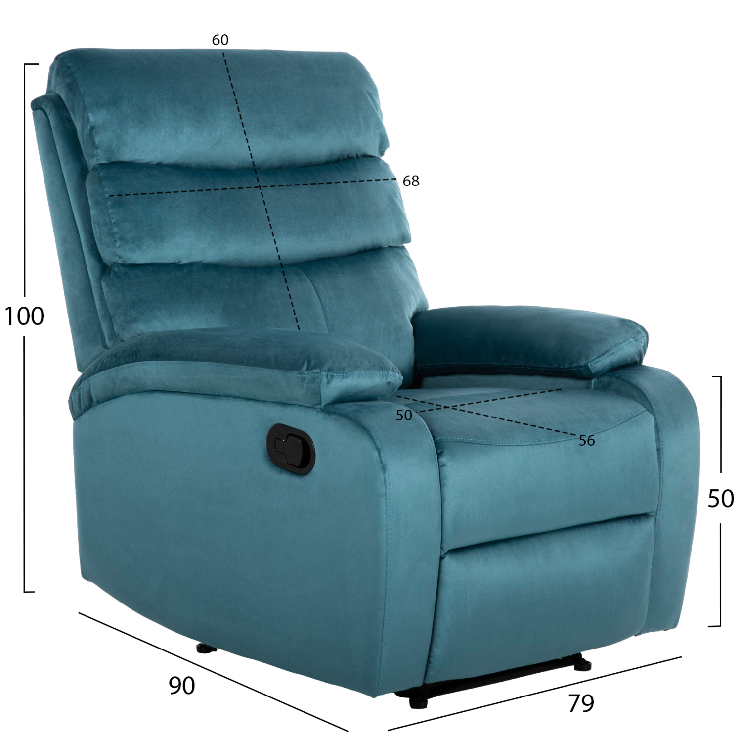 ΠΟΛΥΘΡΟΝΑ RELAX YASUMU HM9783.06 ΠΕΤΡΟΛ ΒΕΛΟΥΔΟ 80x93x100Υεκ. - Image 2
