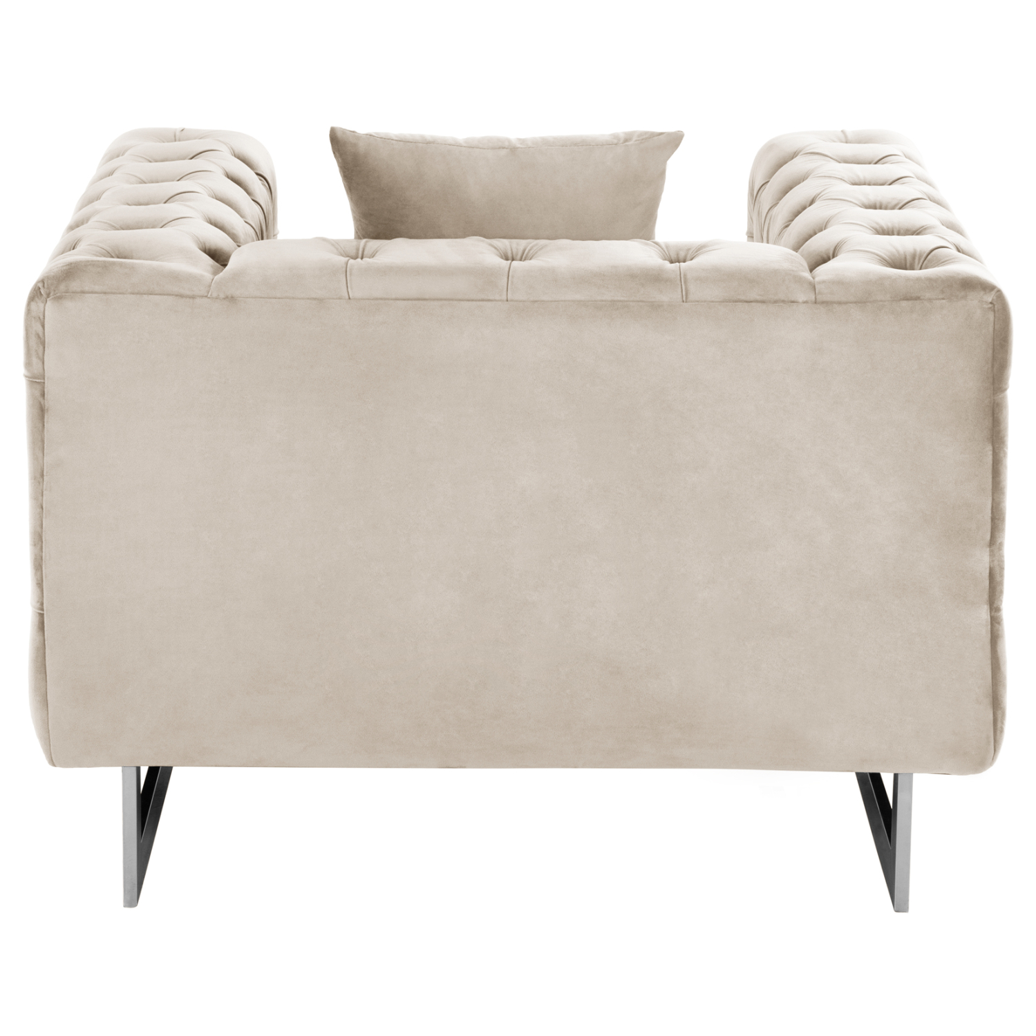 ΠΟΛΥΘΡΟΝΑ τ.CHESTERFIELD MOBAR HM3261.02 ΚΡΕΜ ΒΕΛΟΥΔΟ-ΜΕΤΑΛΛΙΚΑ ΠΟΔΙΑ 99x86,5x77Υεκ. - Image 5