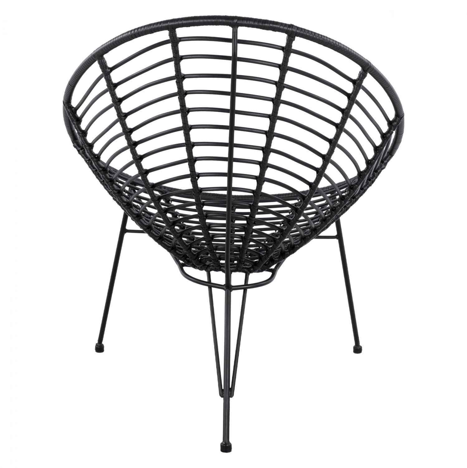 ΠΟΛΥΘΡΟΝΑ ΤΥΠΟΥ ΦΩΛΙΑ ΜΕΤΑΛΛΙΚΗ ALLEGRA HM5458.02 ΜΕ ΜΑΥΡΟ WICKER 73x83x86Υ εκ. - Image 6