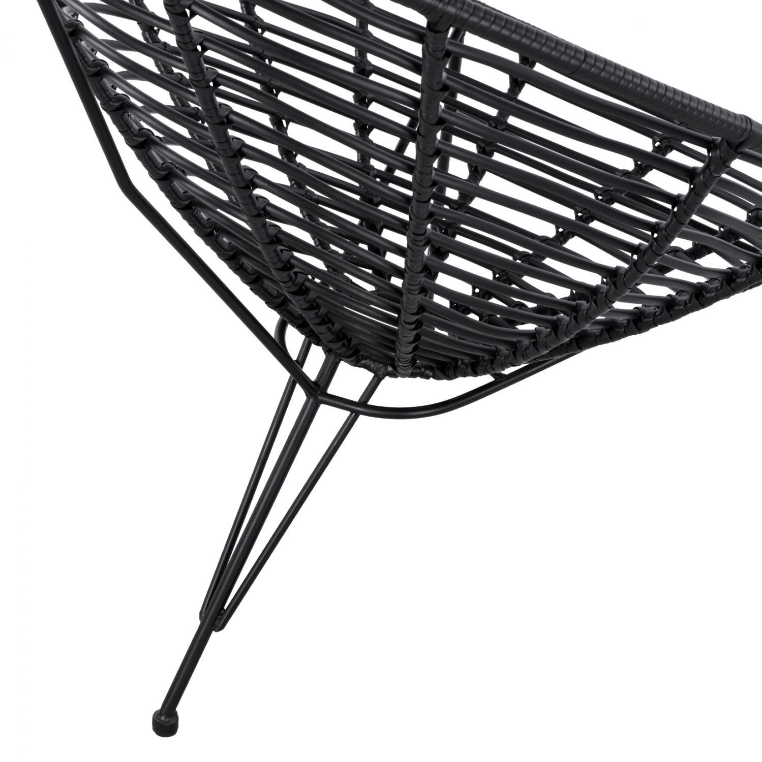 ΠΟΛΥΘΡΟΝΑ ΤΥΠΟΥ ΦΩΛΙΑ ΜΕΤΑΛΛΙΚΗ ALLEGRA HM5458.02 ΜΕ ΜΑΥΡΟ WICKER 73x83x86Υ εκ. - Image 7