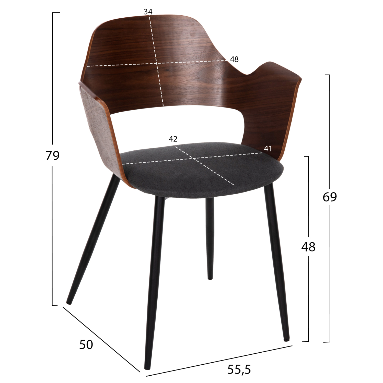 ΣΕΤ ΤΡΑΠΕΖΑΡΙΑ ΕΣΩΤ. ΧΩΡΟΥ 5ΤΜΧ HM11964 ΤΡΑΠΕΖΙ DENTY & 4 ΚΑΡΕΚΛΕΣ VELP - Image 3