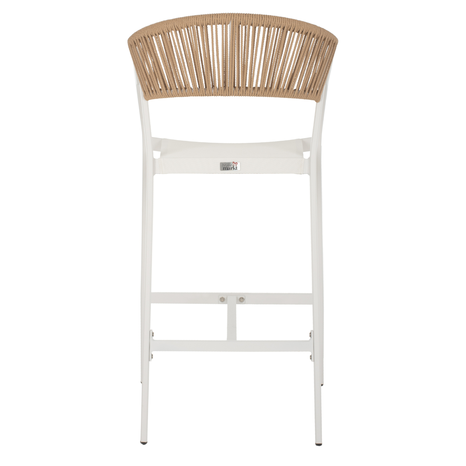 ΣΚΑΜΠΟ ΑΛΟΥΜΙΝΙΟΥ ΛΕΥΚΟ ΜΕ ΜΠΡΑΤΣΑ RATTAN & TEXTLINE 56x58x105Yεκ. HM5892.22 - Image 5