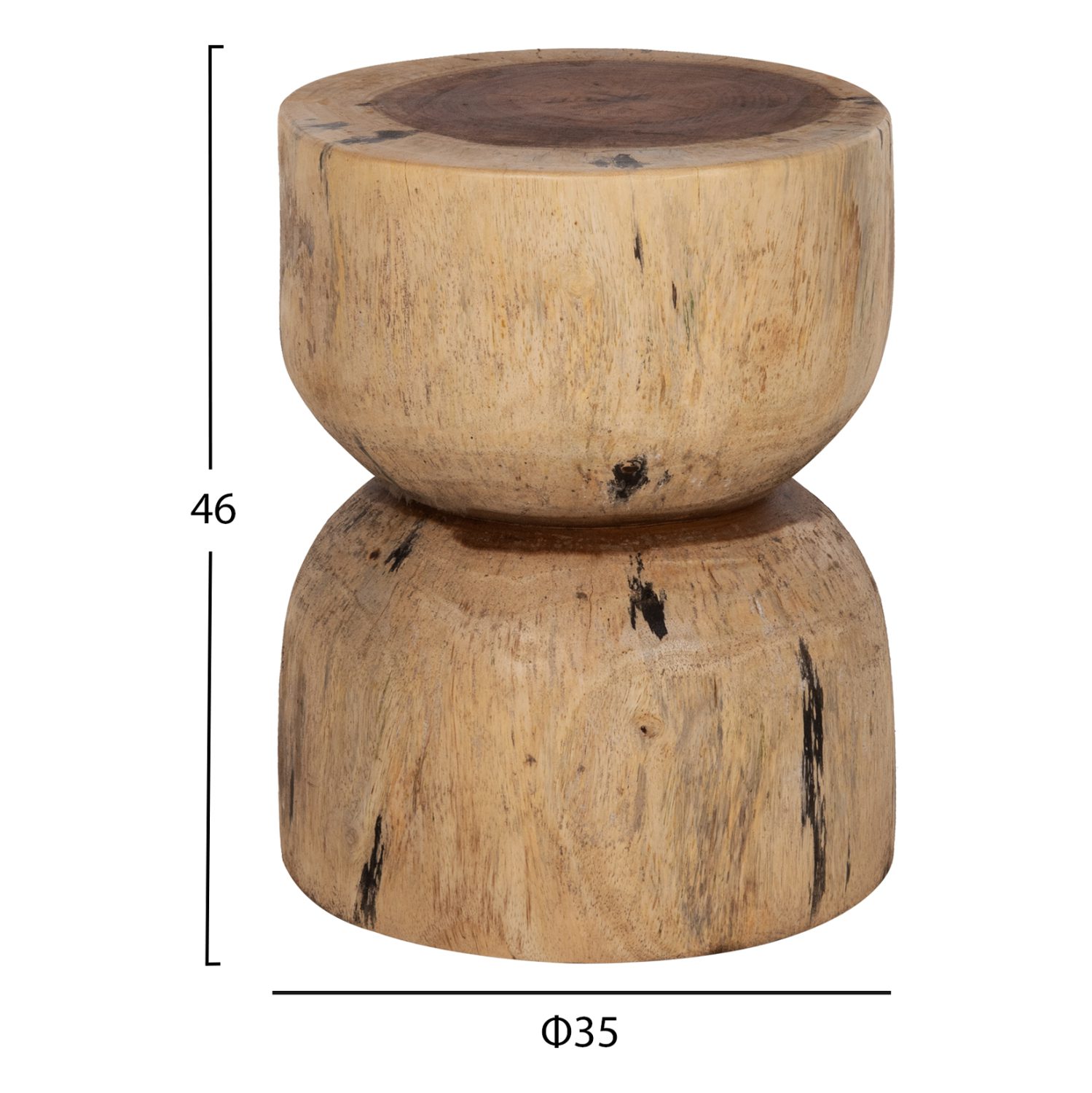 ΣΚΑΜΠΟ ΚΥΛΙΝΔΡΙΚΟ FEBRY HM9753 ΜΑΣΙΦ ΞΥΛΟ SUAR ΦΥΣΙΚΟ Φ35x45Υεκ. - Image 2