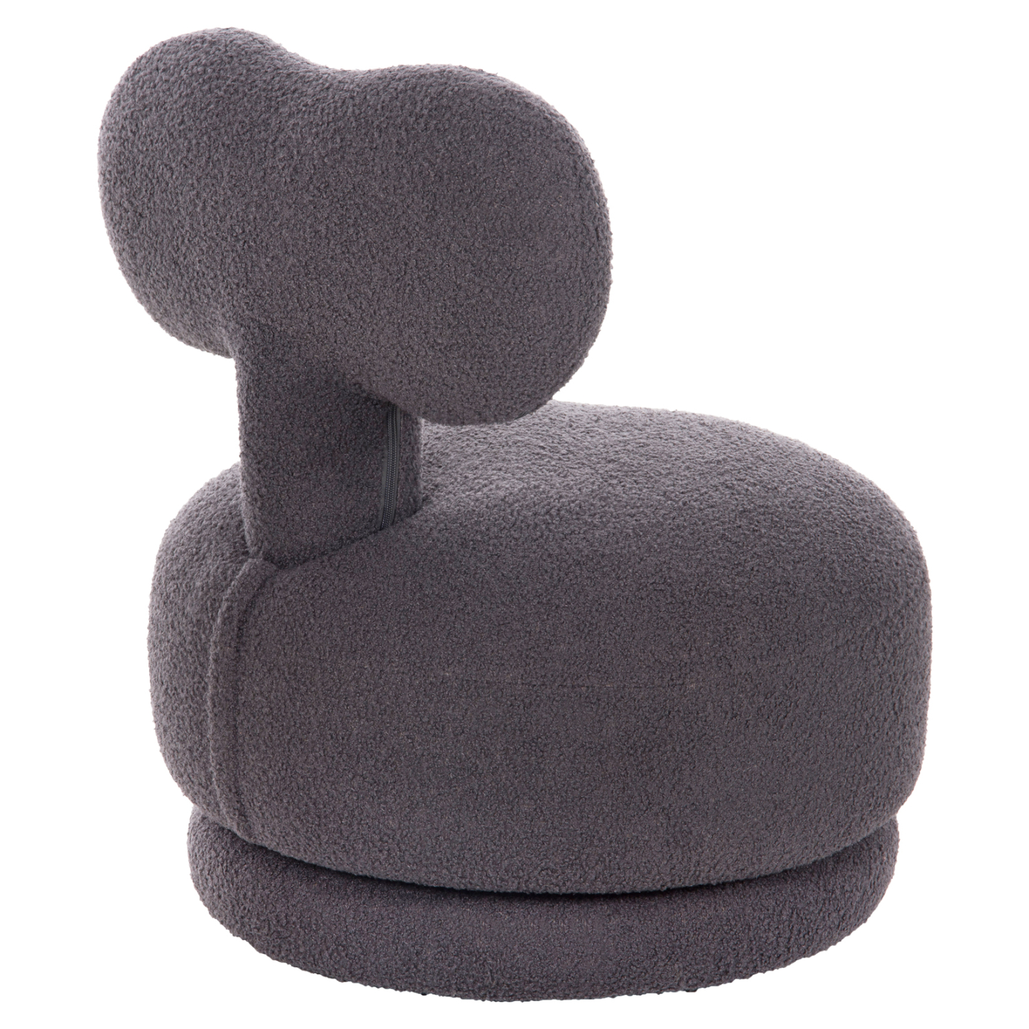 ΣΚΑΜΠΟ ΜΕ ΠΛΑΤΗ ΠΕΡΙΣΤΡΕΦΟΜΕΝΟ KRIVIO HM9775.01 ΓΚΡΙ TEDDY ΥΦΑΣΜΑ 52x53x60Yεκ. - Image 5