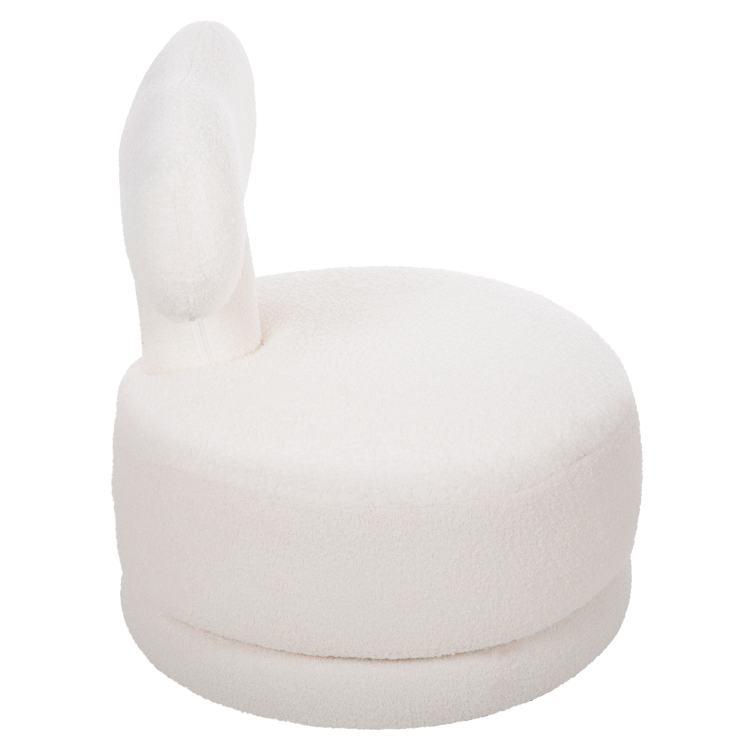 ΣΚΑΜΠΟ ΜΕ ΠΛΑΤΗ ΠΕΡΙΣΤΡΕΦΟΜΕΝΟ KRIVIO HM9775.05 ΛΕΥΚΟ TEDDY ΥΦΑΣΜΑ 52x53x60Yεκ. - Image 4