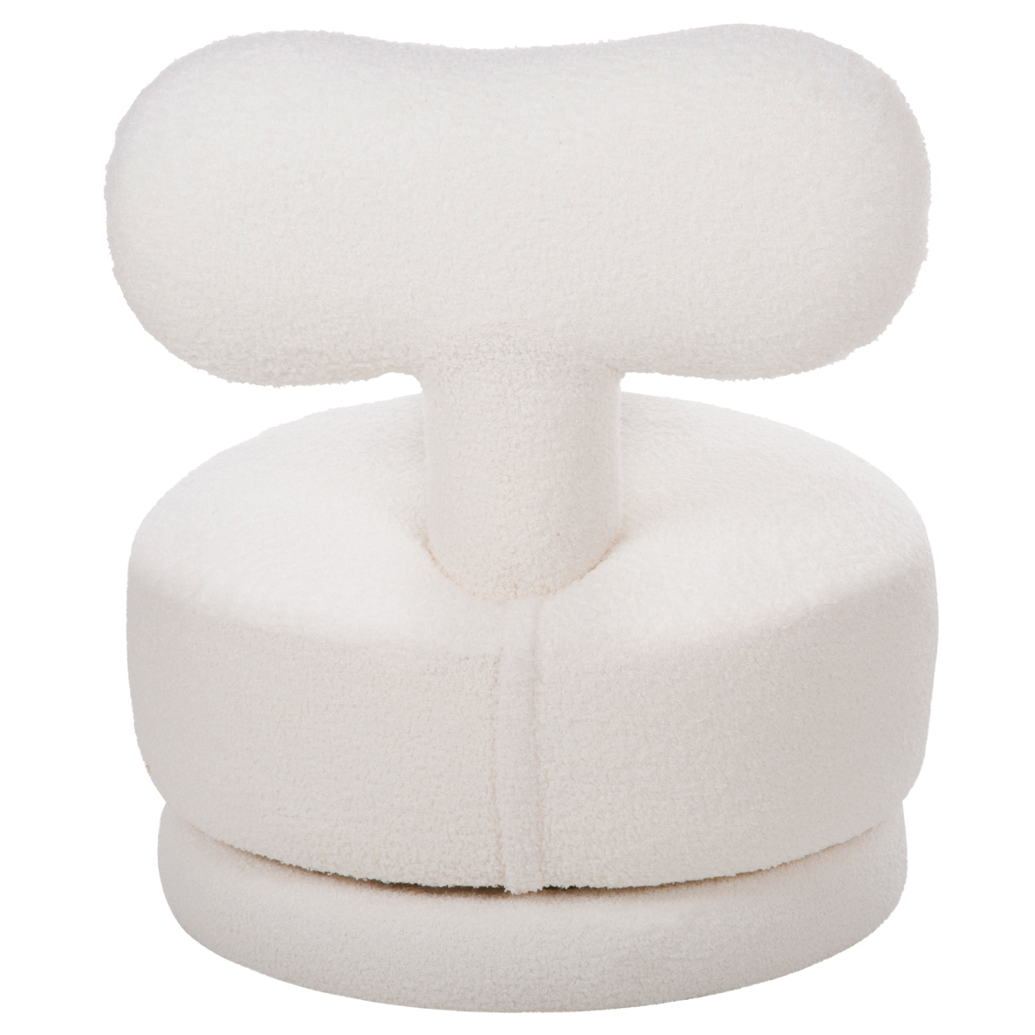 ΣΚΑΜΠΟ ΜΕ ΠΛΑΤΗ ΠΕΡΙΣΤΡΕΦΟΜΕΝΟ KRIVIO HM9775.05 ΛΕΥΚΟ TEDDY ΥΦΑΣΜΑ 52x53x60Yεκ. - Image 6