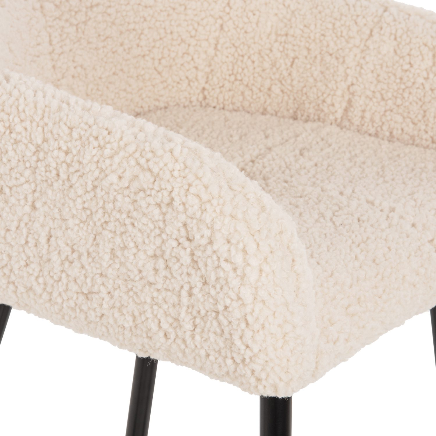 ΣΚΑΜΠΟ ΜΕΣΑΙΟΥ ΥΨΟΥΣ STRIKE HM8592.02 ΥΦΑΣΜΑ TEDDY ΛΕΥΚΟ-ΜΑΥΡΑ ΠΟΔΙΑ 50x50x94,5Υεκ. - Image 8