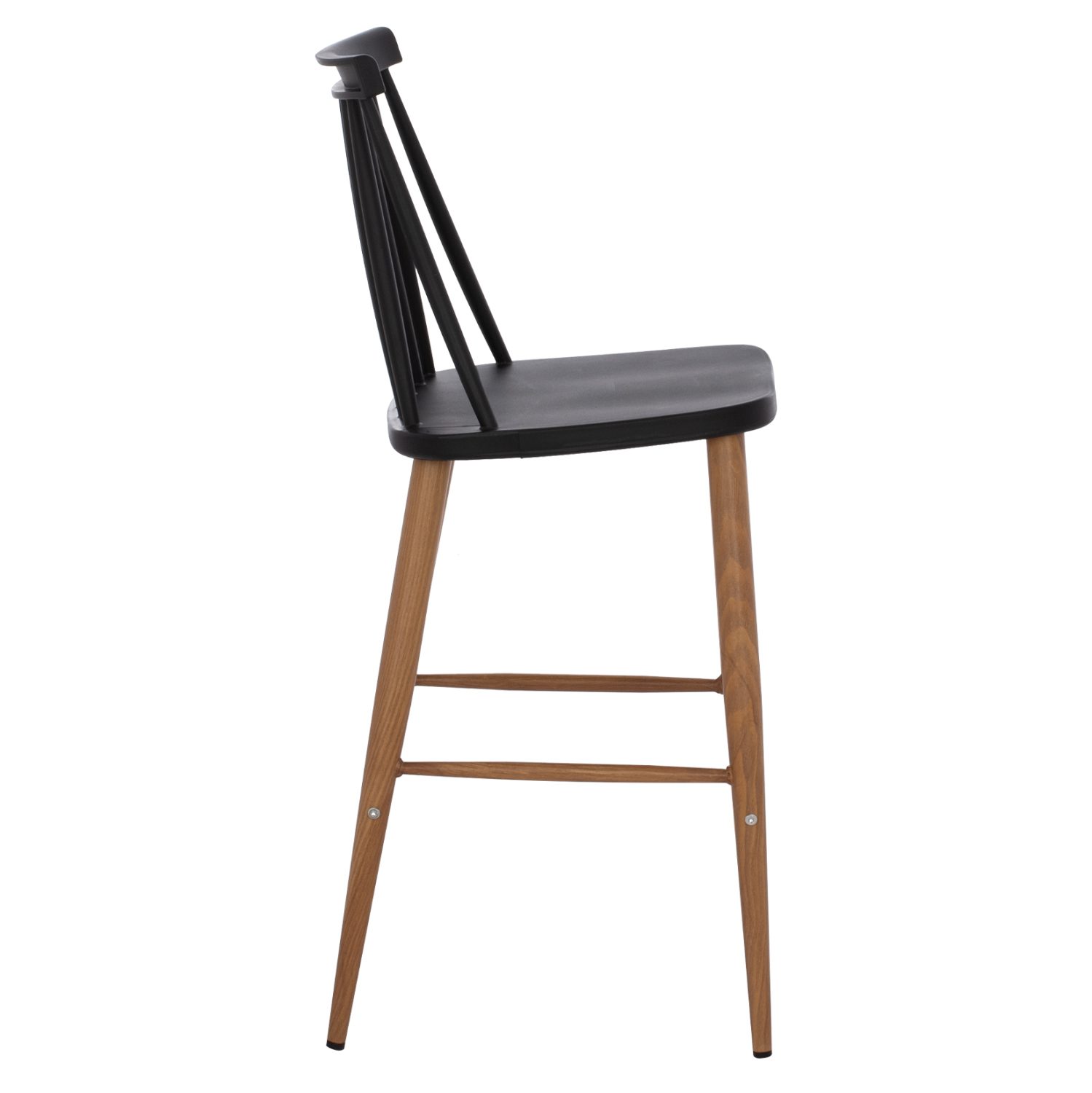 ΣΚΑΜΠΟ ΜΠΑΡ VANESSA ΜΑΥΡΟ ΜΕΣΑΙΟΥ ΥΨΟΥΣ HM9300.02  43x45x97Υεκ. - Image 4