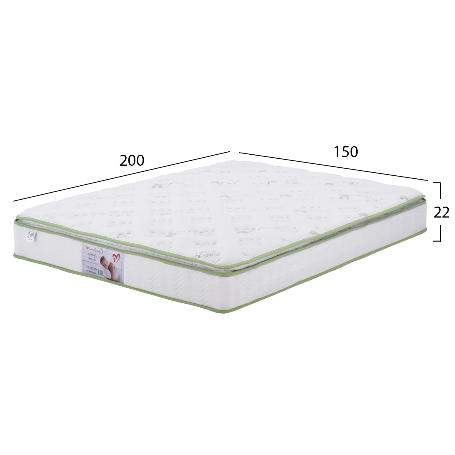 ΣΤΡΩΜΑ CONTINUOUS SPRING ΑΝΩΣΤΡΩΜΑ ALOE VERA 150X200 HM372.15 ΜΟΝΗΣ ΟΨΗΣ - Image 2