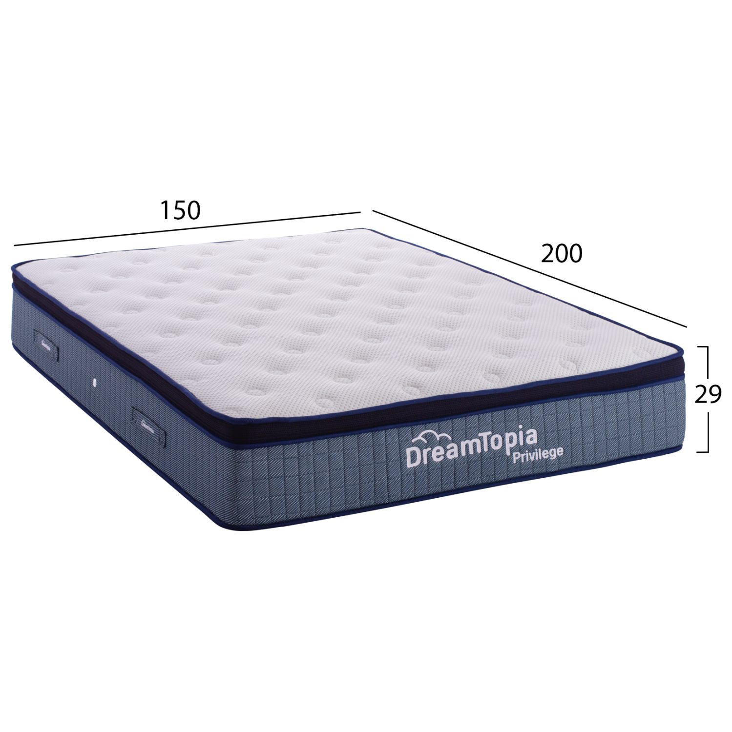 ΣΤΡΩΜΑ DREAMTOPIA, σειρά PRIVILEGE HM660.150 POCKET SPRING ΜΕ ΑΝΩΣΤΡΩΜΑ 150X200x29Υεκ. - Image 2