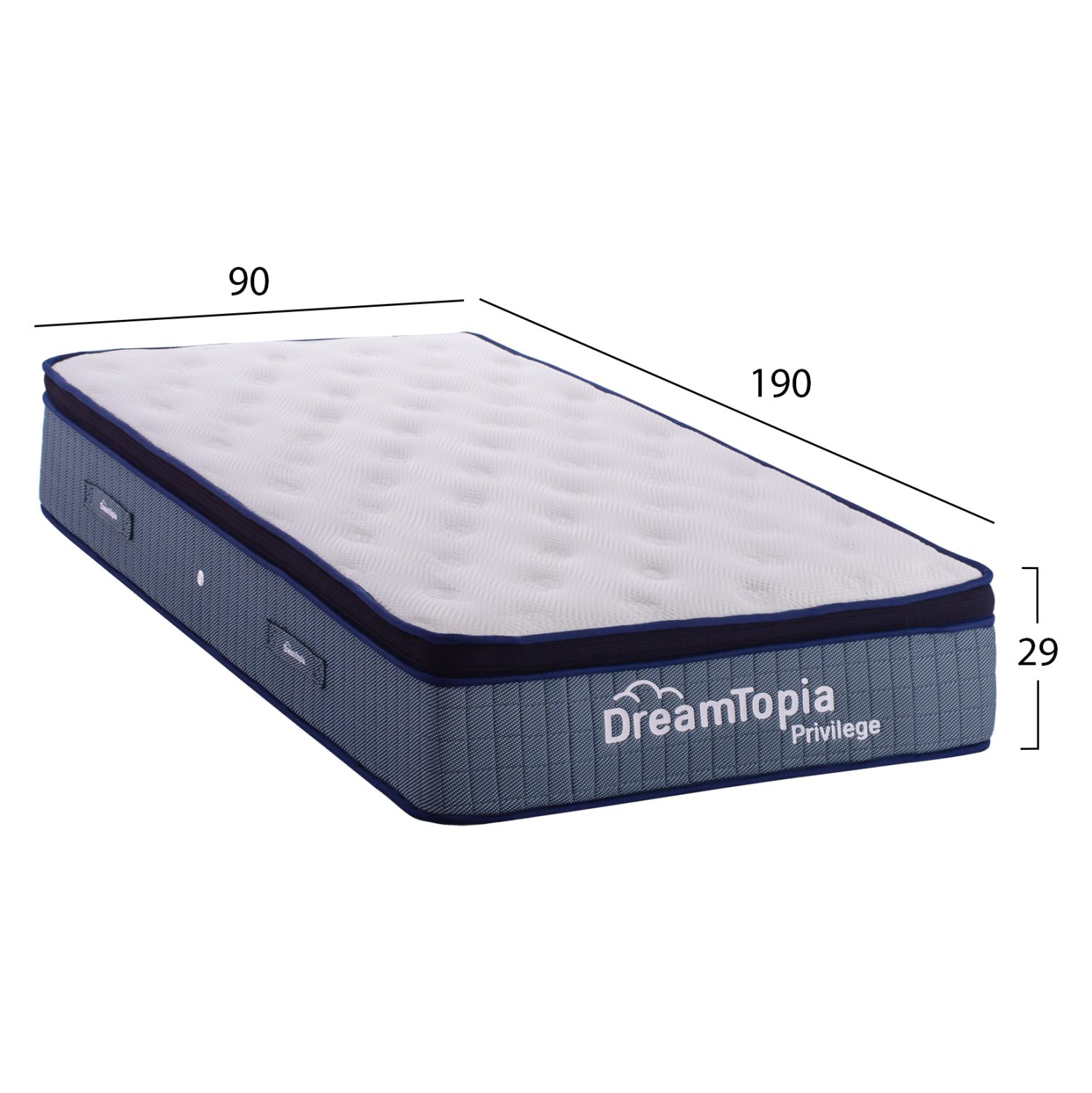 ΣΤΡΩΜΑ DREAMTOPIA, σειρά PRIVILEGE HM660.90 POCKET SPRING ΜΕ ΑΝΩΣΤΡΩΜΑ 90X190x29Υεκ. - Image 2