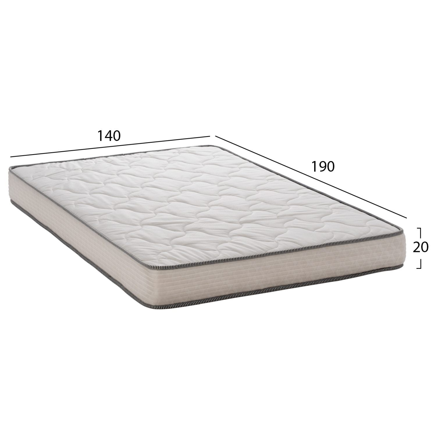 ΣΤΡΩΜΑ DREAMTOPIA ΣΕΙΡΑ RELIEF HM653.140 BONNELL SPRING 140x190x20Y εκ. - Image 2