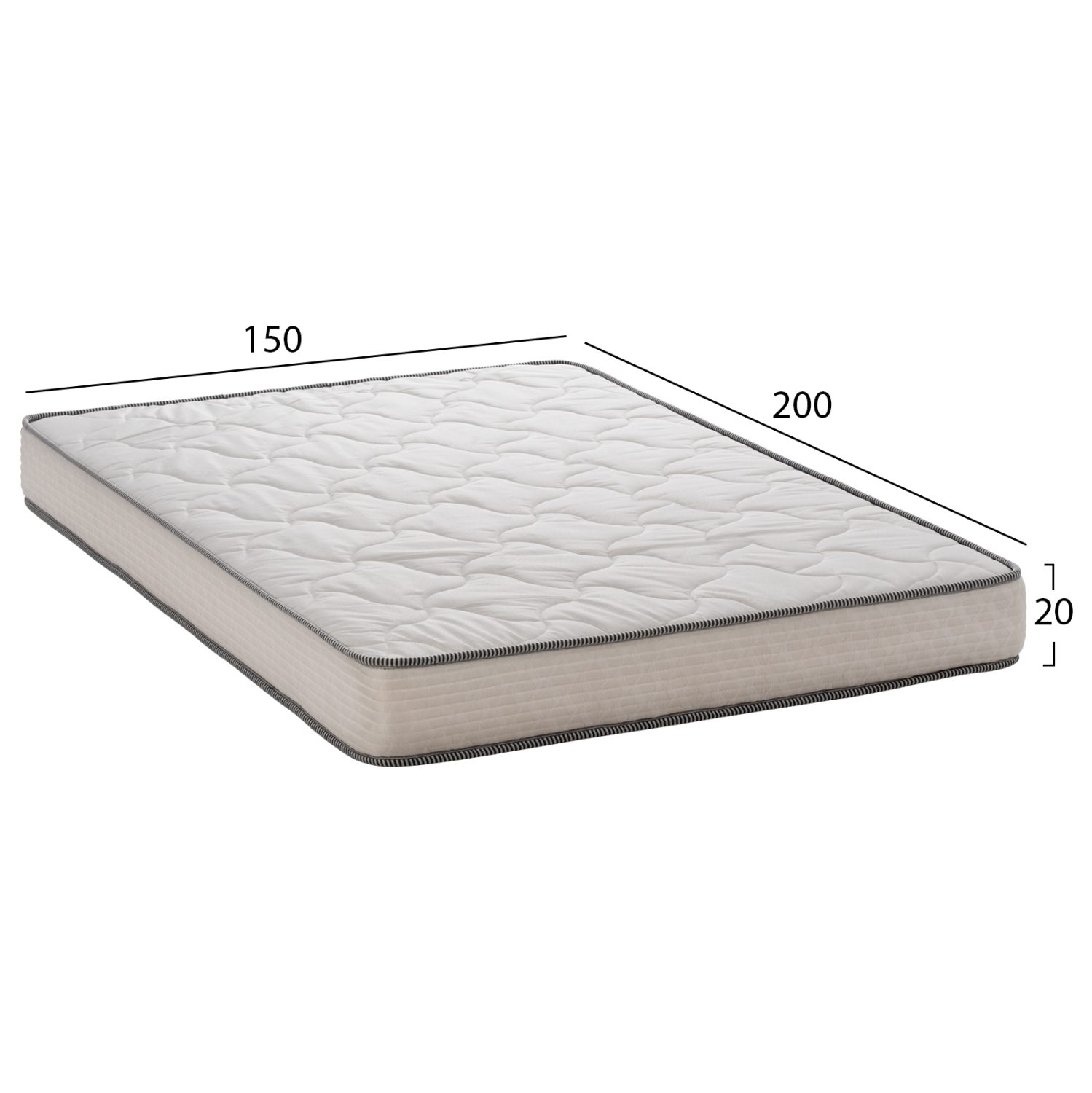 ΣΤΡΩΜΑ DREAMTOPIA ΣΕΙΡΑ RELIEF HM653.150 BONNELL SPRING 150x200x20Y εκ. - Image 2