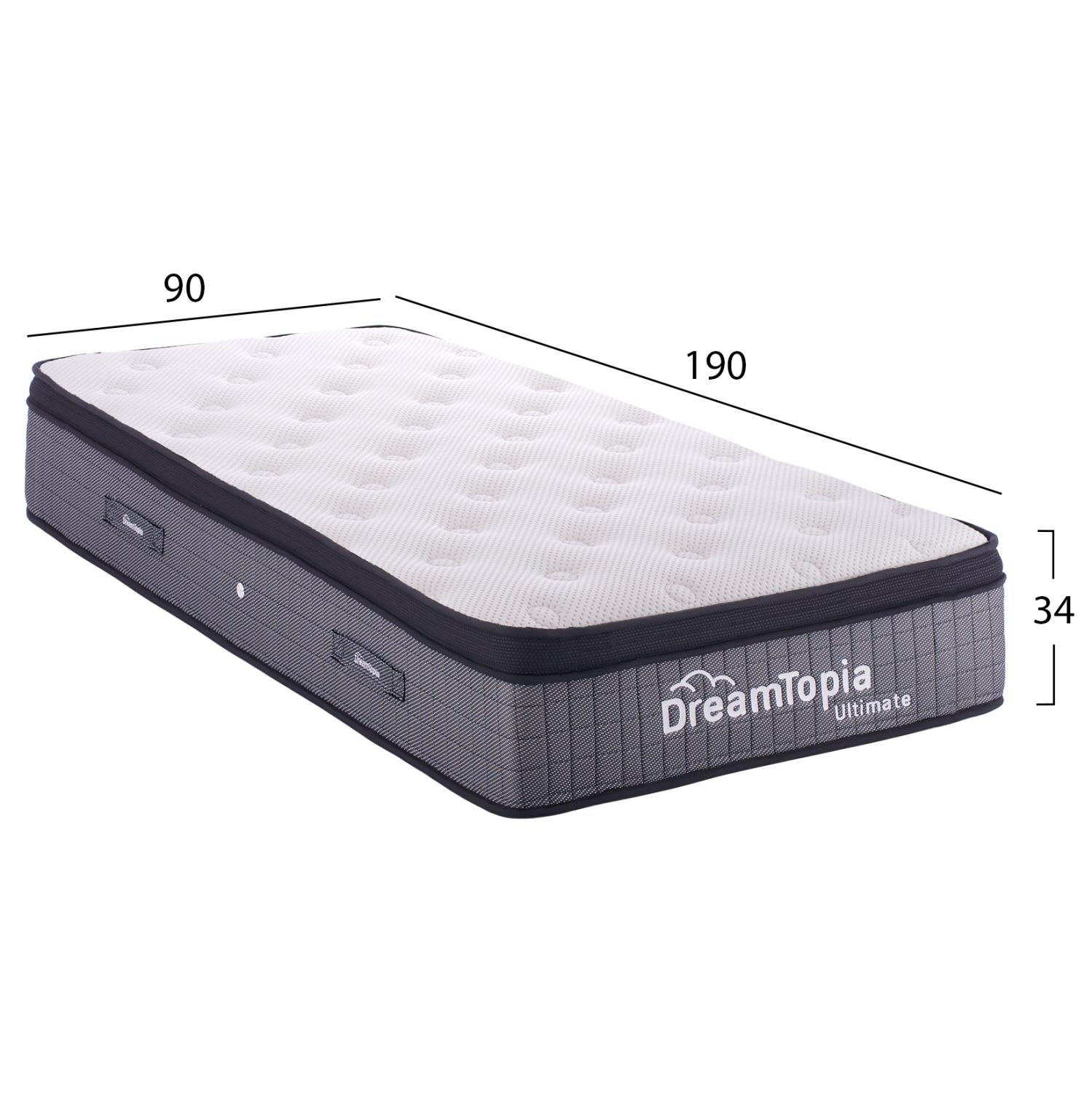 ΣΤΡΩΜΑ DREAMTOPIA, σειρά ULTIMATE HM661.90 POCKET SPRING ΜΕ ΑΝΩΣΤΡΩΜΑ 90X190x34Yεκ. - Image 2