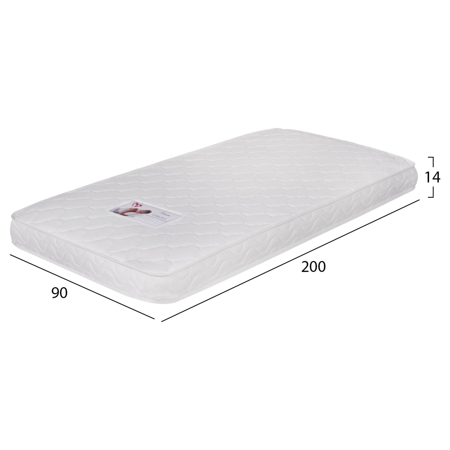 ΣΤΡΩΜΑ ΑΦΡΟΥ ΧΩΡΙΣ ΕΛΑΤΗΡΙΑ JORDY 90X200x15Y-- HM374.10  (ROLL PACKING) ΛΕΥΚΟ - Image 2