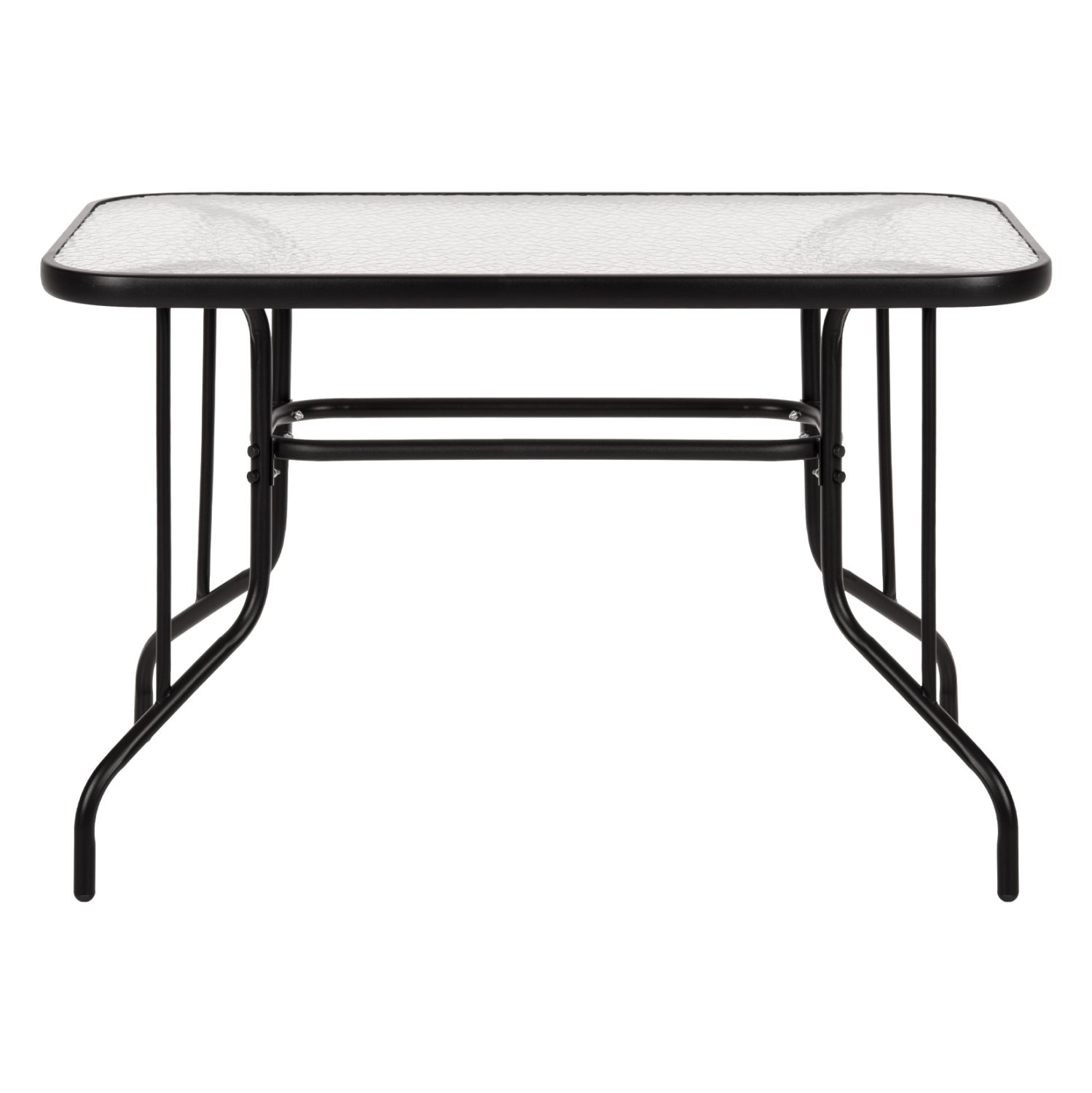 ΤΡΑΠΕΖΙ ADAM HM5020.03 ΜΕΤΑΛΛΙΚΟ ΜΑΥΡΟ ΜΕ ΓΥΑΛΙΝΗ ΕΠΙΦΑΝΕΙΑ 110Χ60Χ71Υεκ. - Image 3